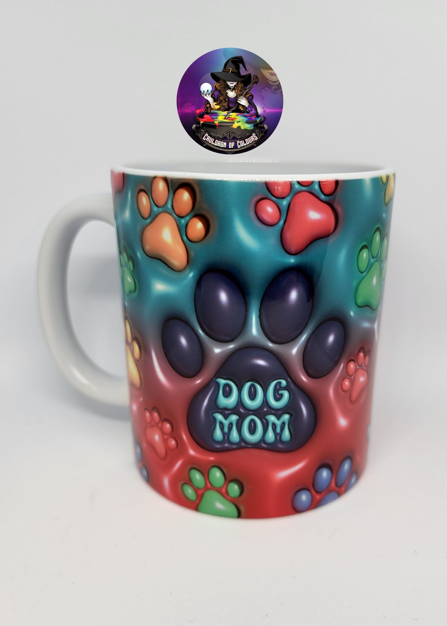 Dog Mum 3D inflated style design (Set option available)