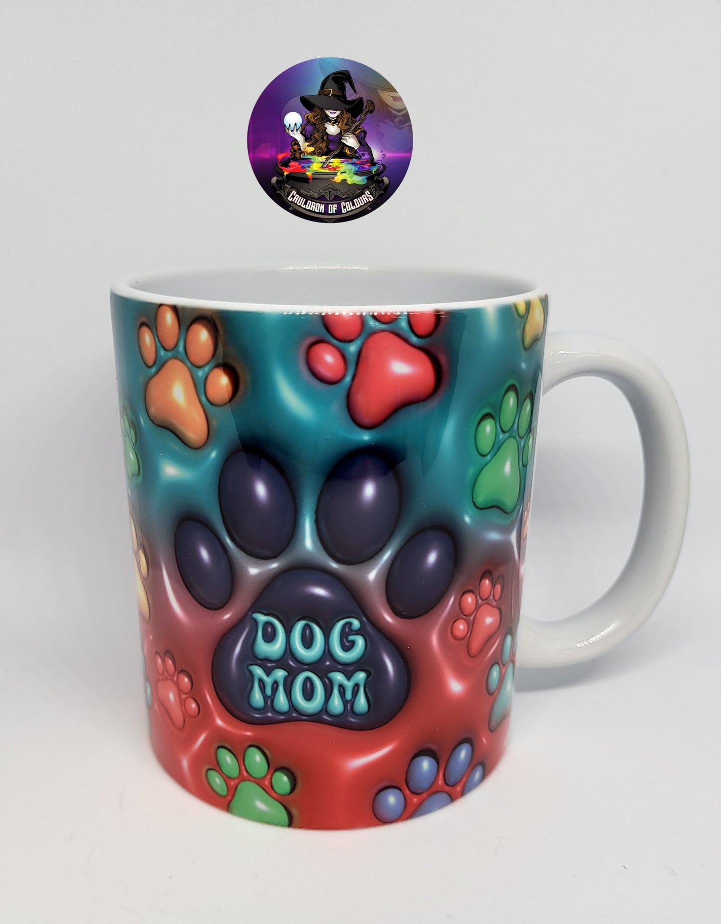 Dog Mum 3D inflated style design (Set option available)