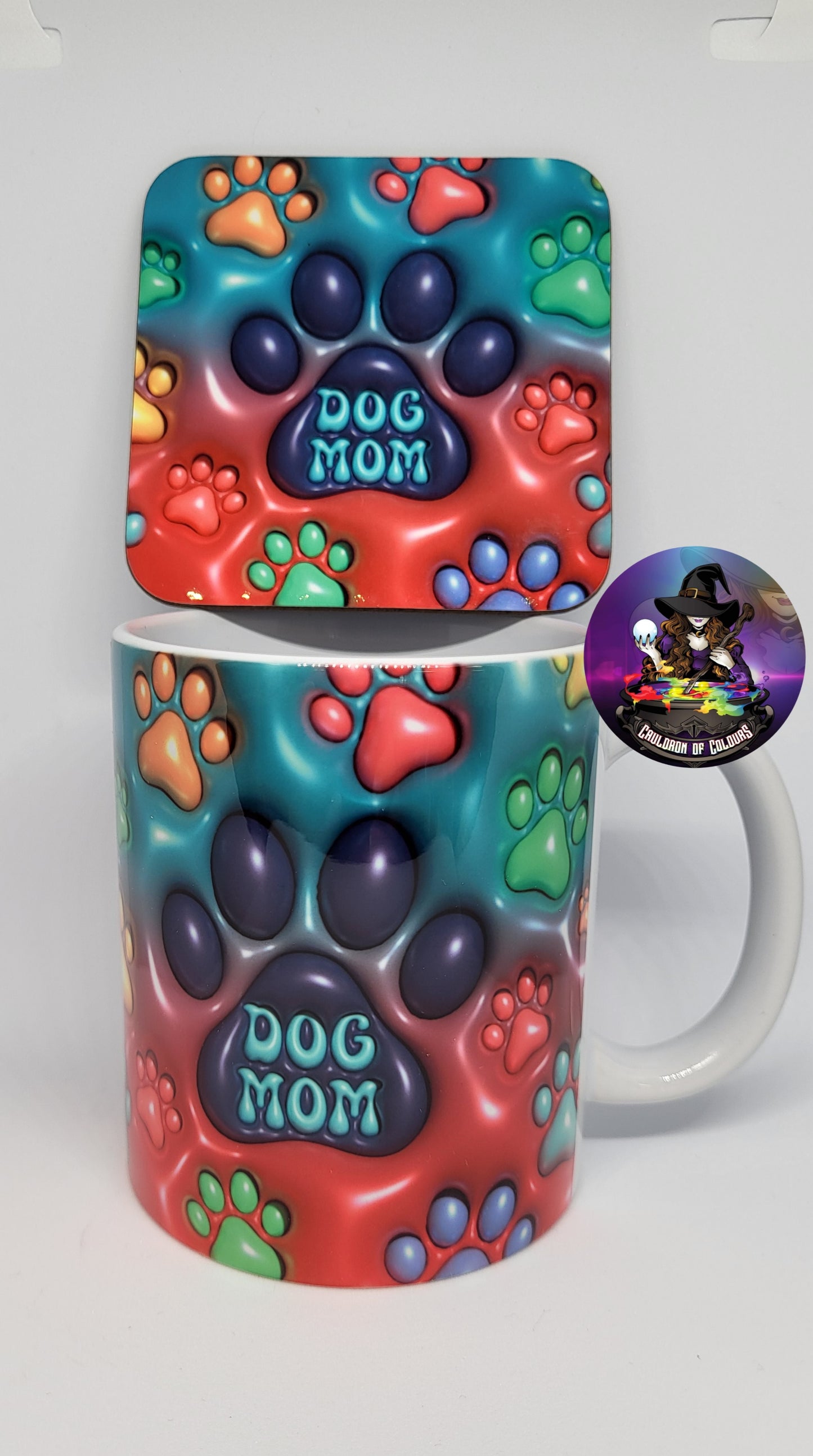 Dog Mum 3D inflated style design (Set option available)