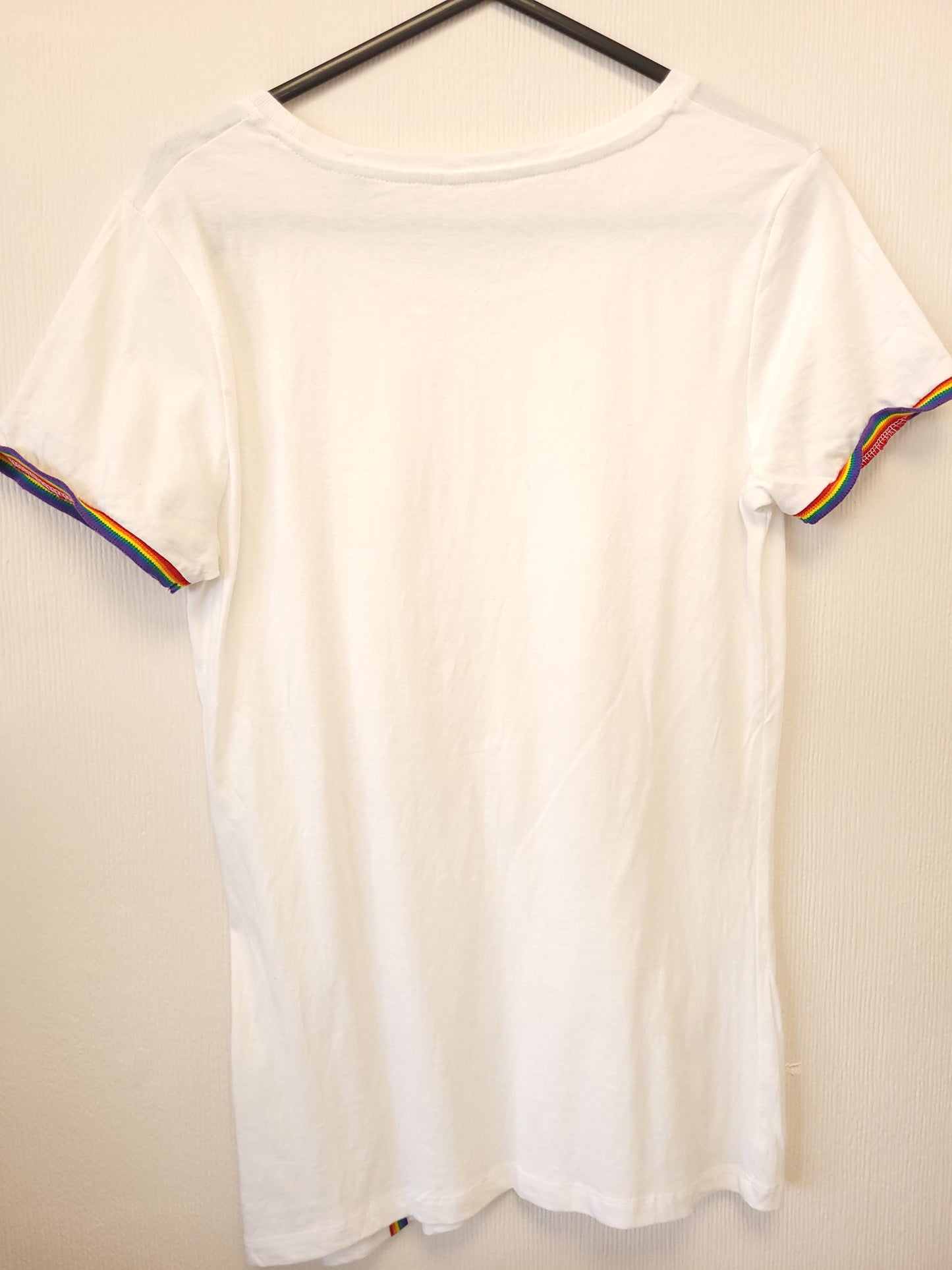 Rainbow T-shirt Pride, size Medium (Womens), White Shirt