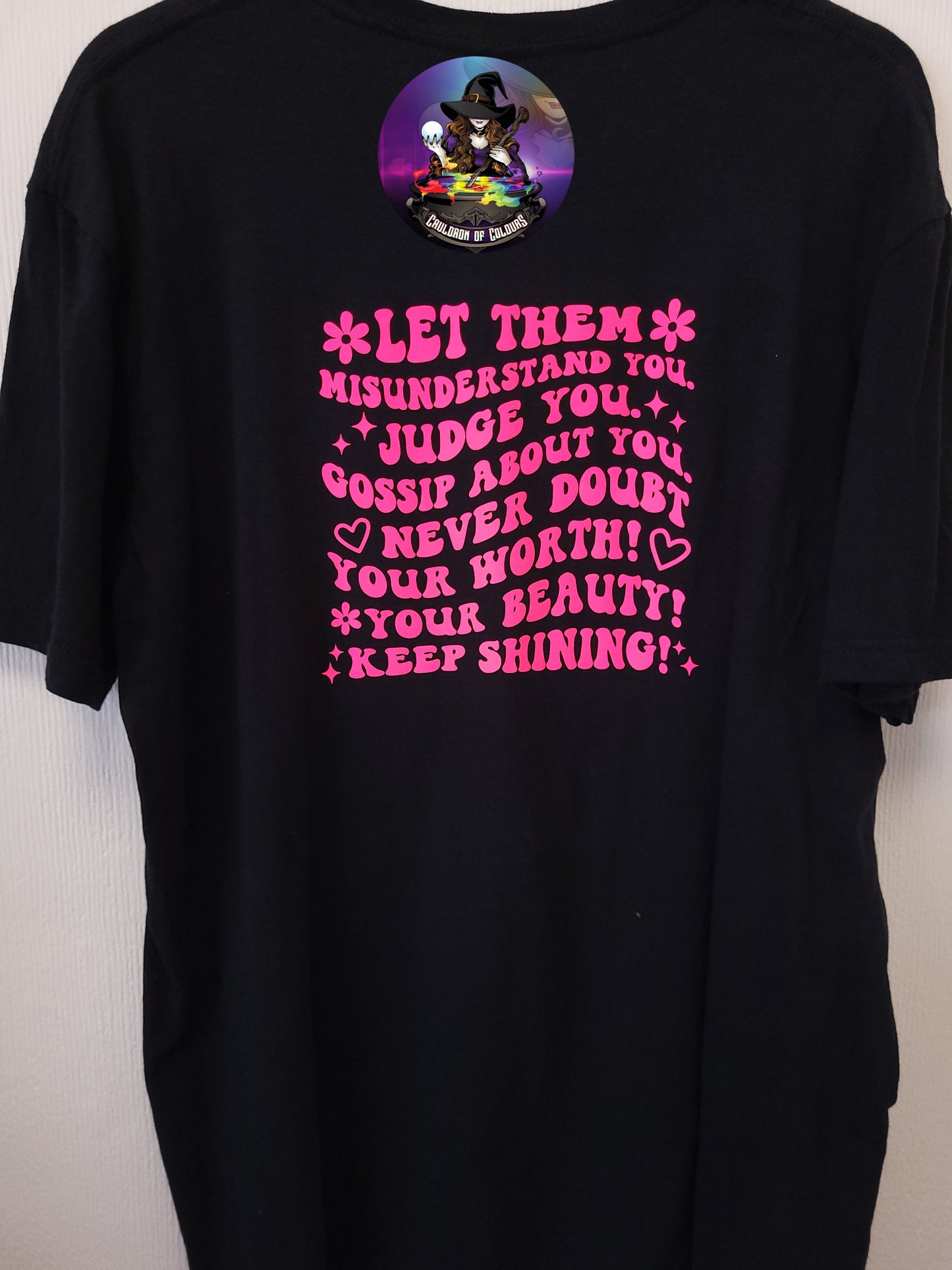 Let them, Black T-shirt, Size Medium, softstyle t-shirt