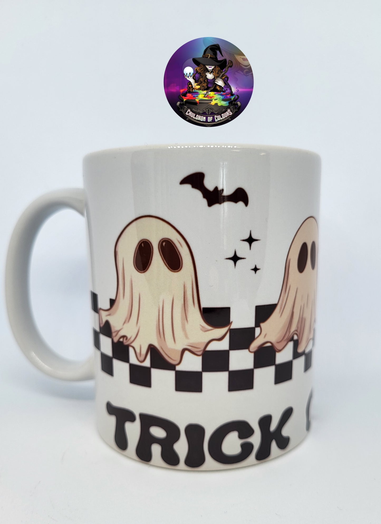 Trick or Treat Ghost Mug, 11 floz, Glossy finish