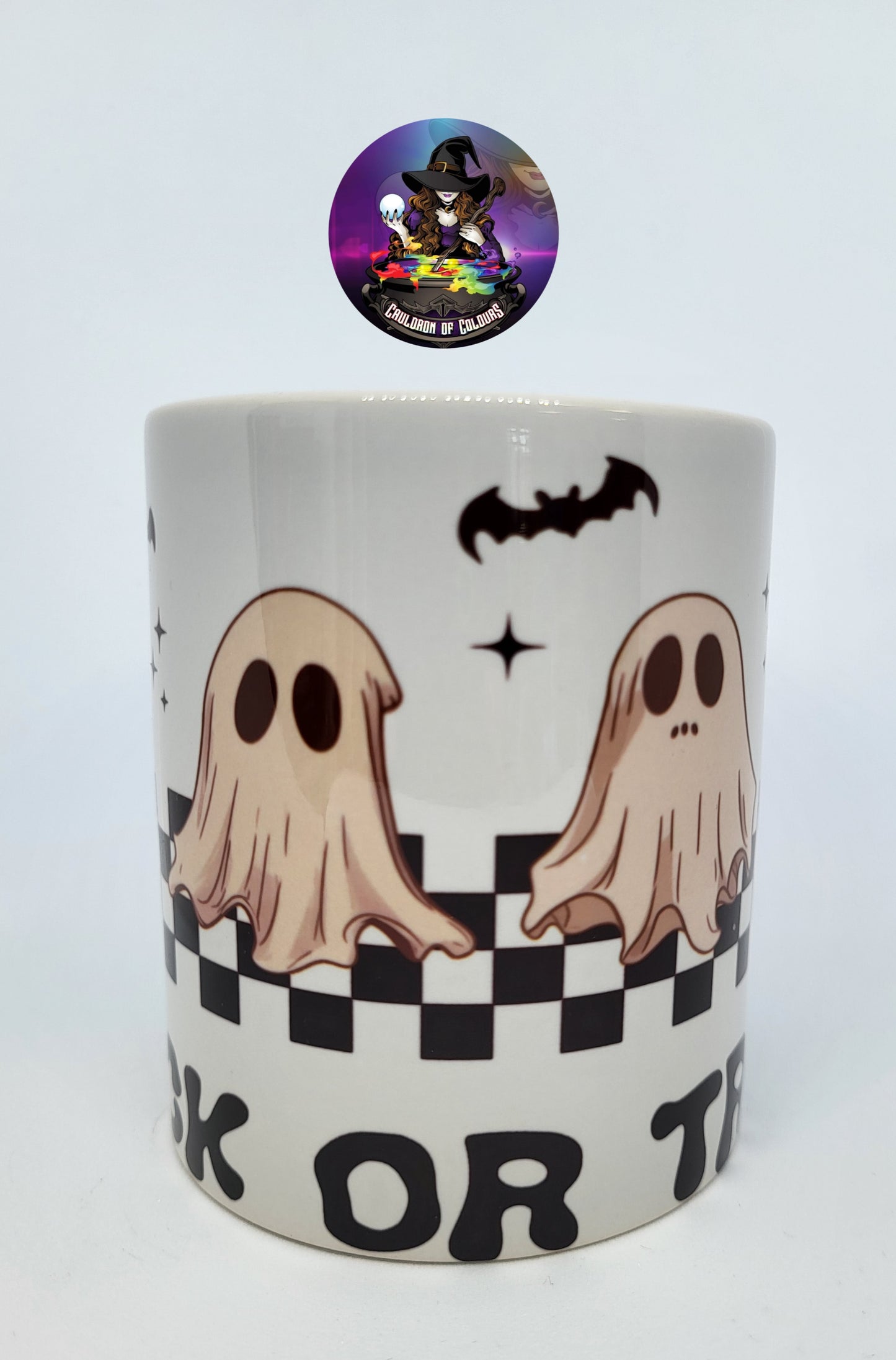 Trick or Treat Ghost Mug, 11 floz, Glossy finish