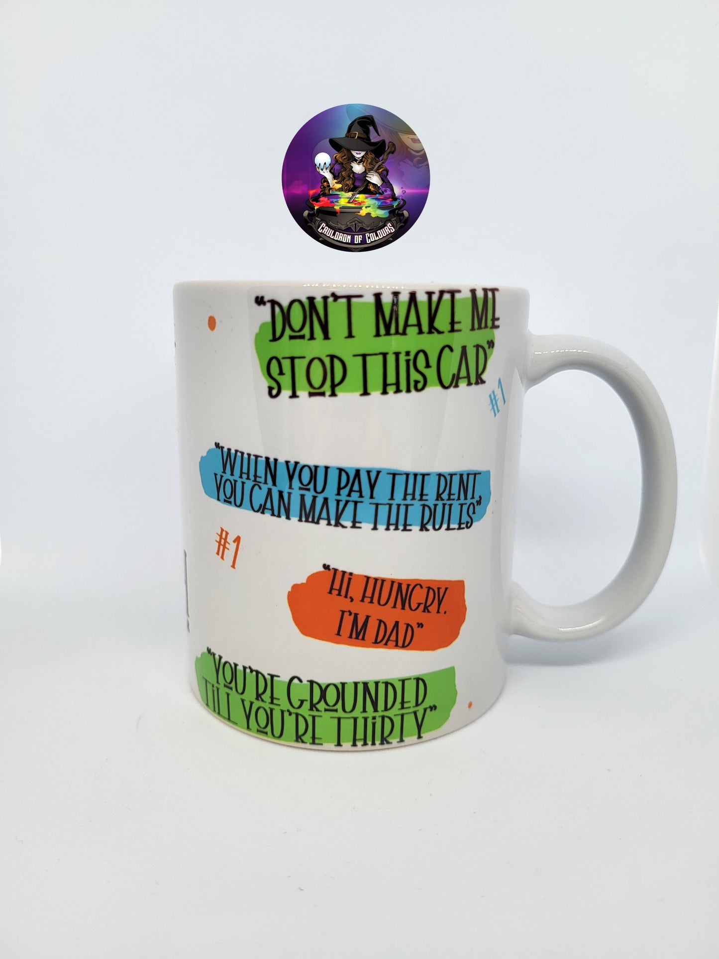 S**T Dad Says 11 floz mug (PERSONALISED), Dad Gift, Glossy Finish