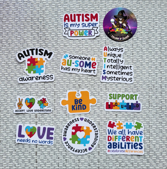 Autism Stickers (4.5cm) Set of 10