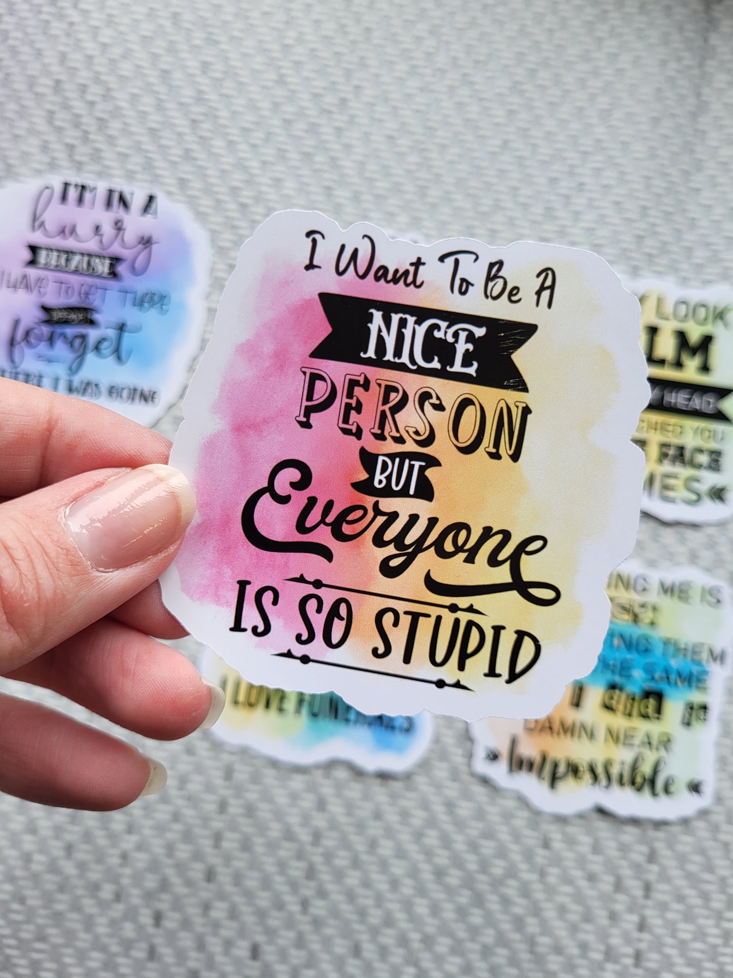 Sarcastic Funny Quotes Stickers (one sticker is for 18+)