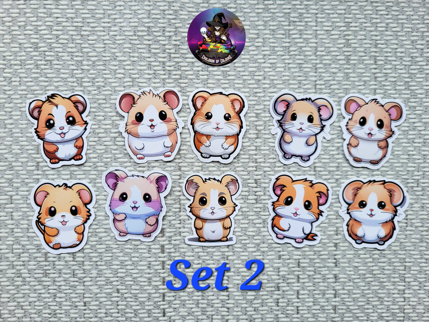 100 Cute Animals Stickers (Set options available) 4cm