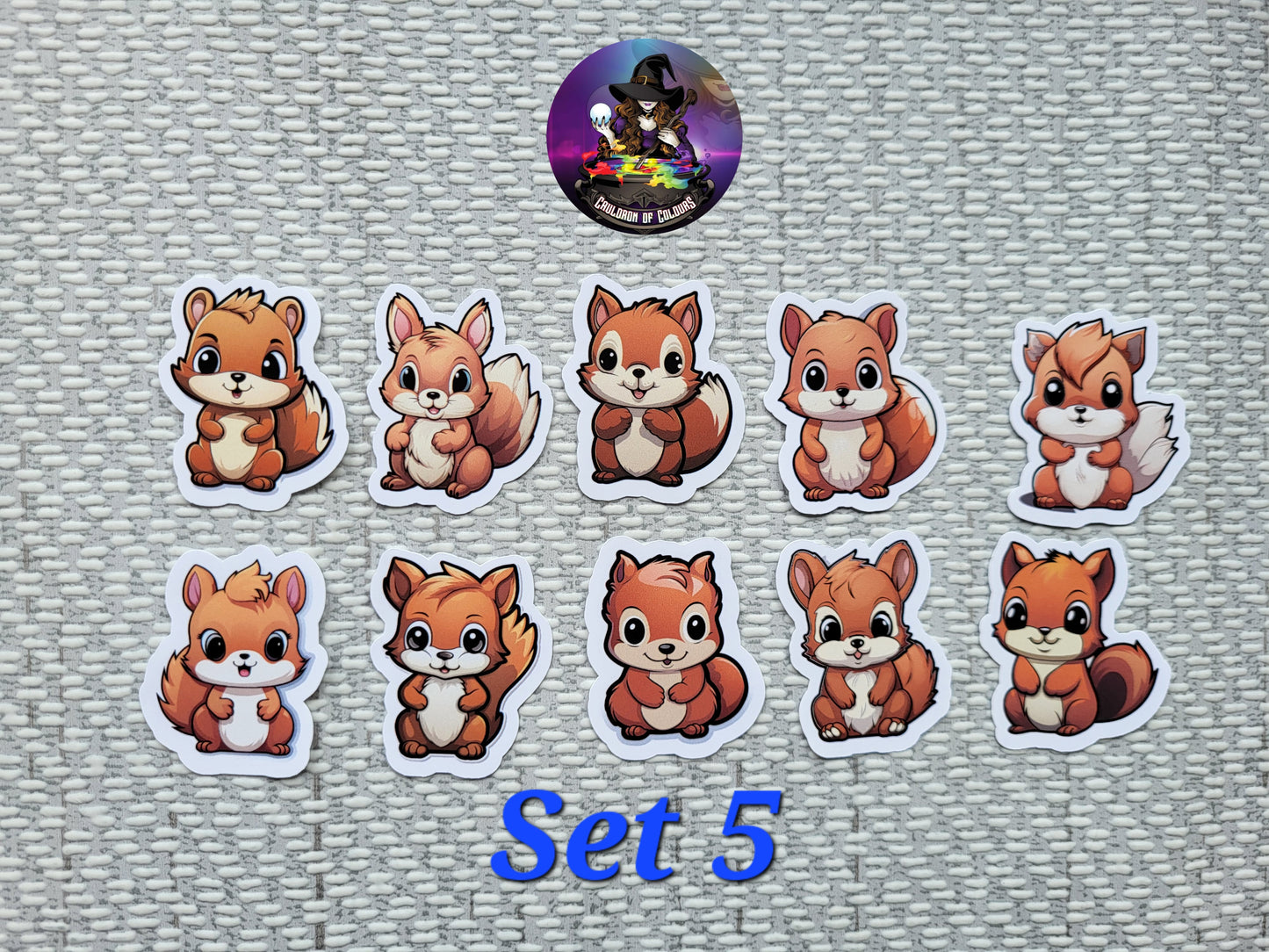 100 Cute Animals Stickers (Set options available) 4cm