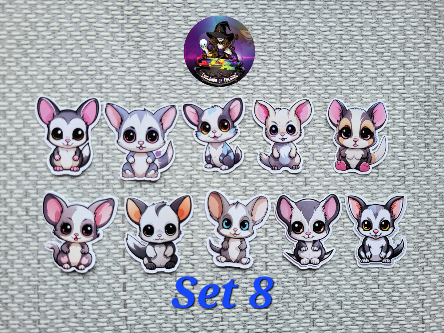 100 Cute Animals Stickers (Set options available) 4cm