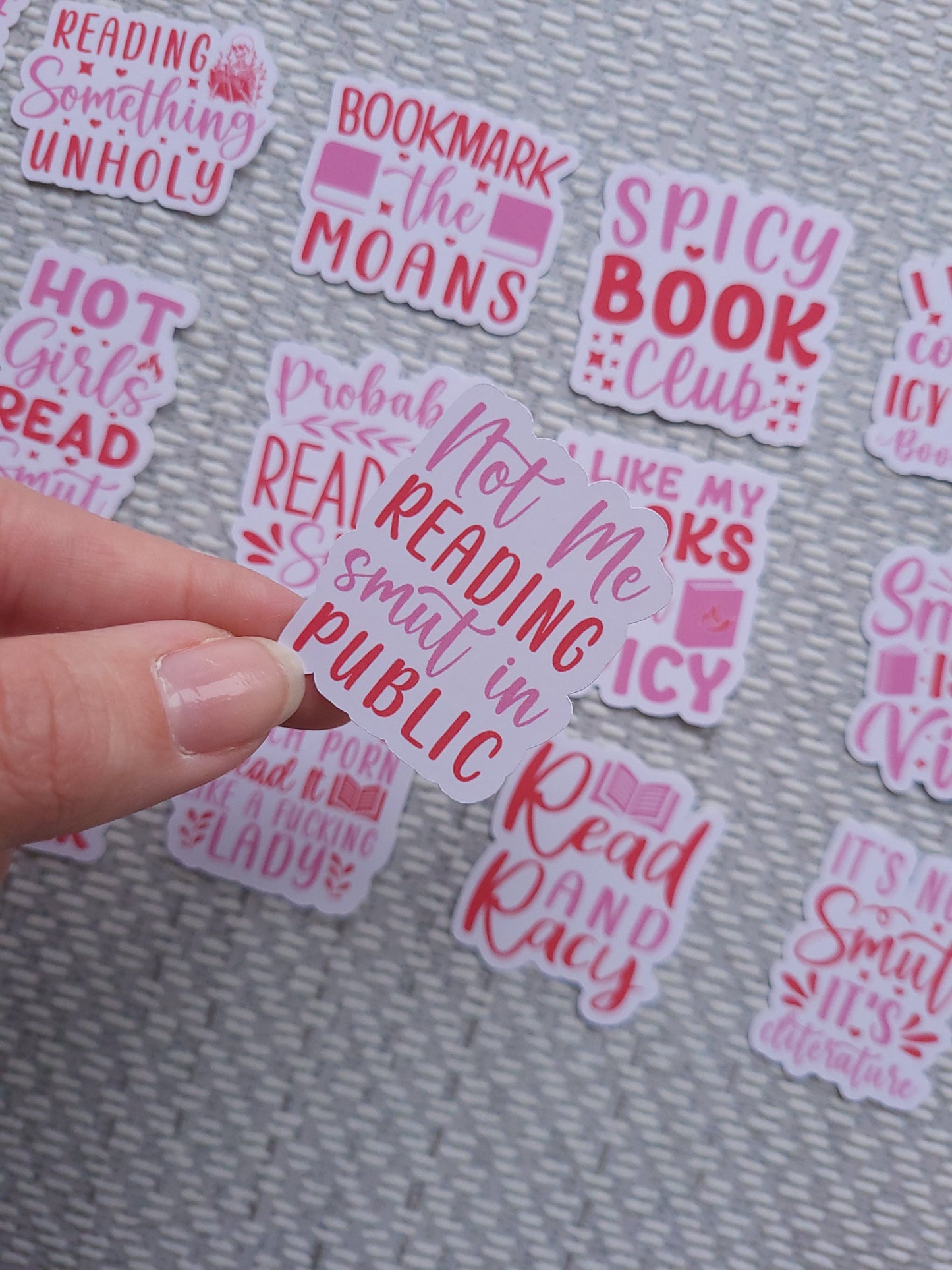 Spicy Book Lover Sticker Set (4cm) Not suitable for those under the age of 18!