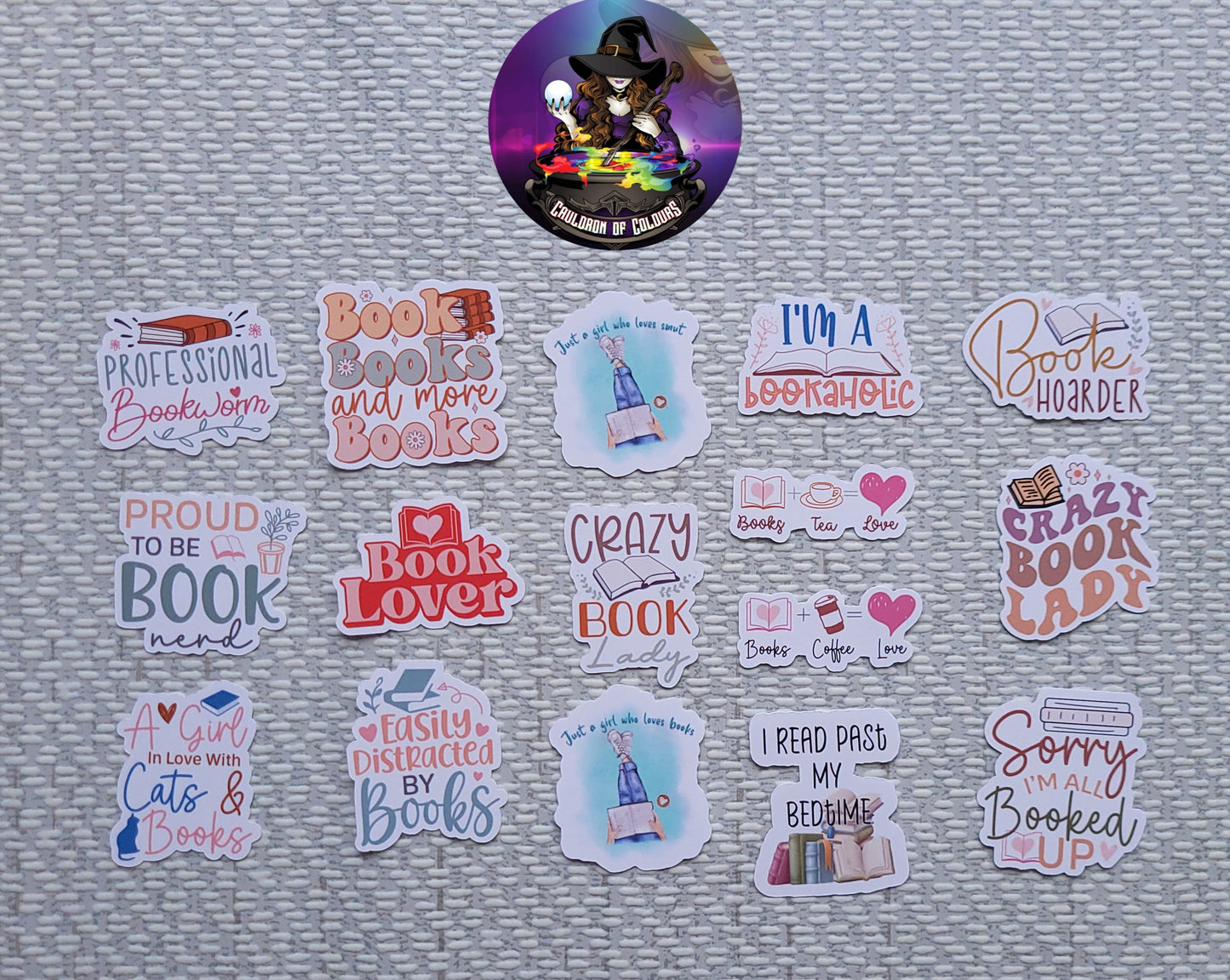 Book Lover Sticker Set (4cm)