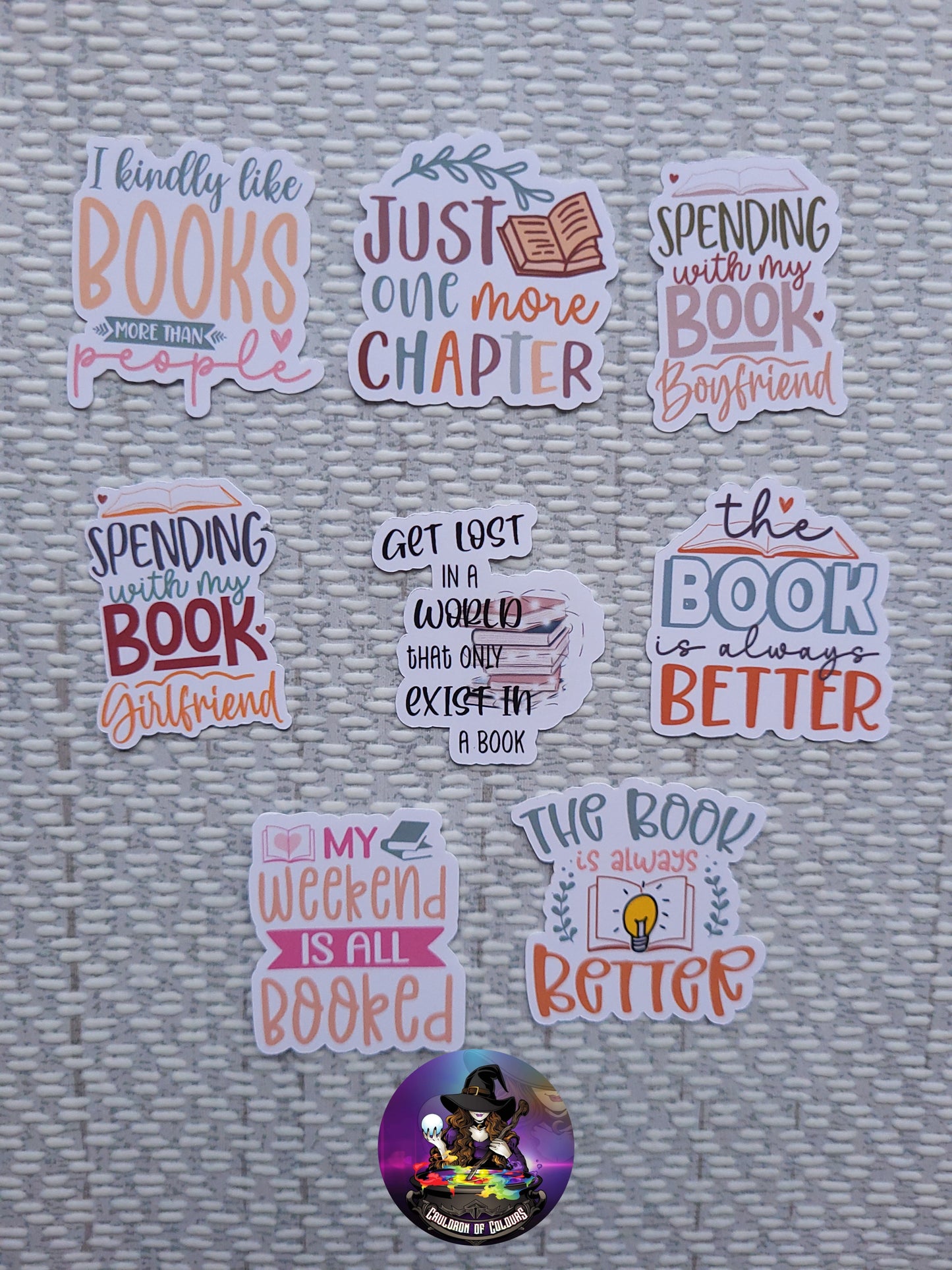 Book Lover Sticker Set (4cm)