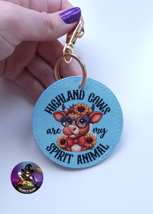 Highland Cows are my Spirit Animal Keyring