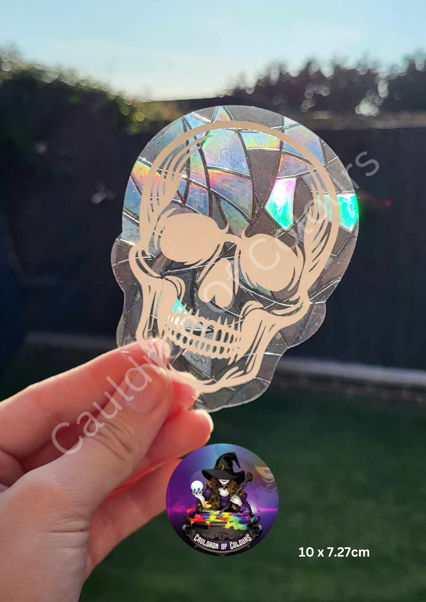 Skull Suncatcher Window Cling