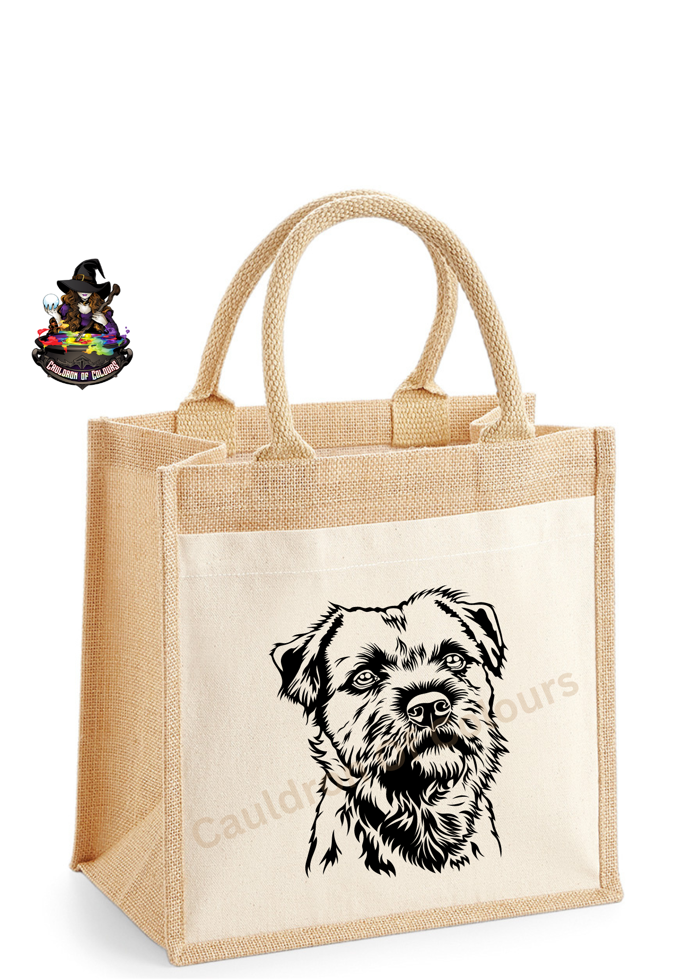 Border Terrier Jute Tote Bag