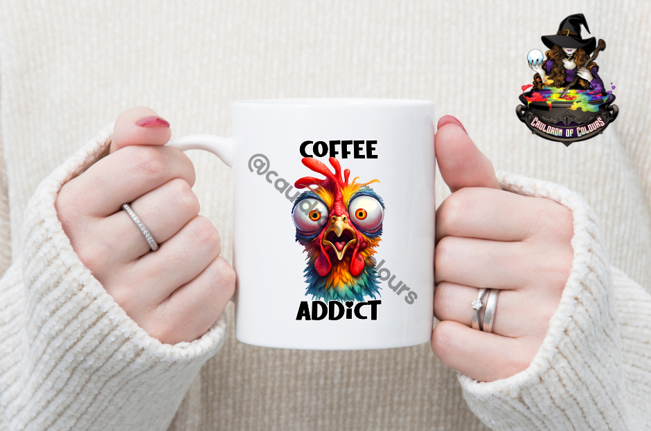 Coffee Addict, 11oz Glossy Mug