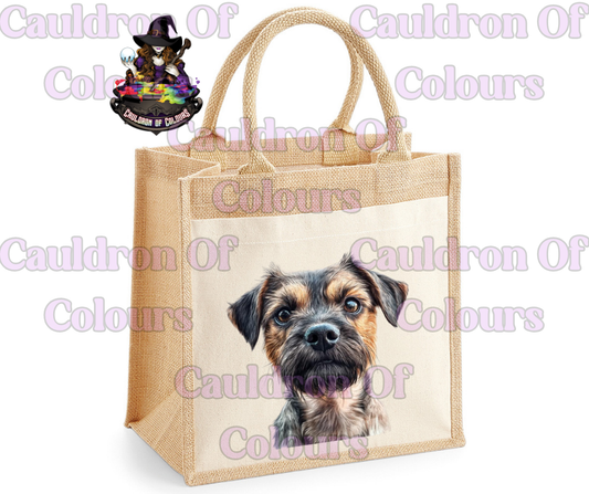 Border Terrier Jute Tote Bag