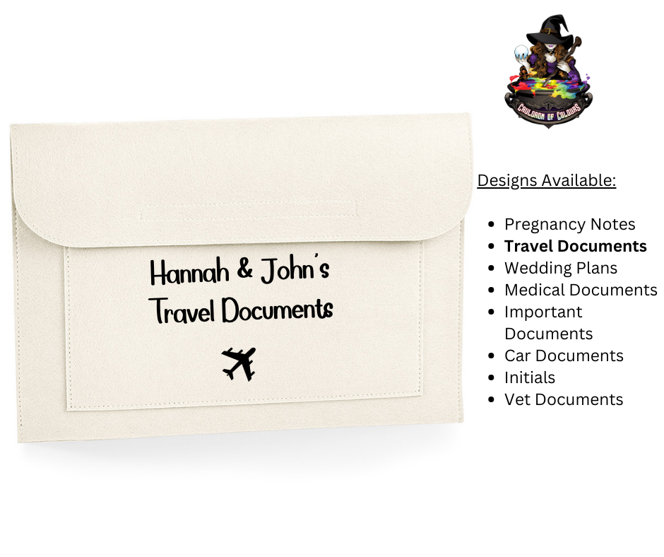 Personalised Felt A4 Document Holder