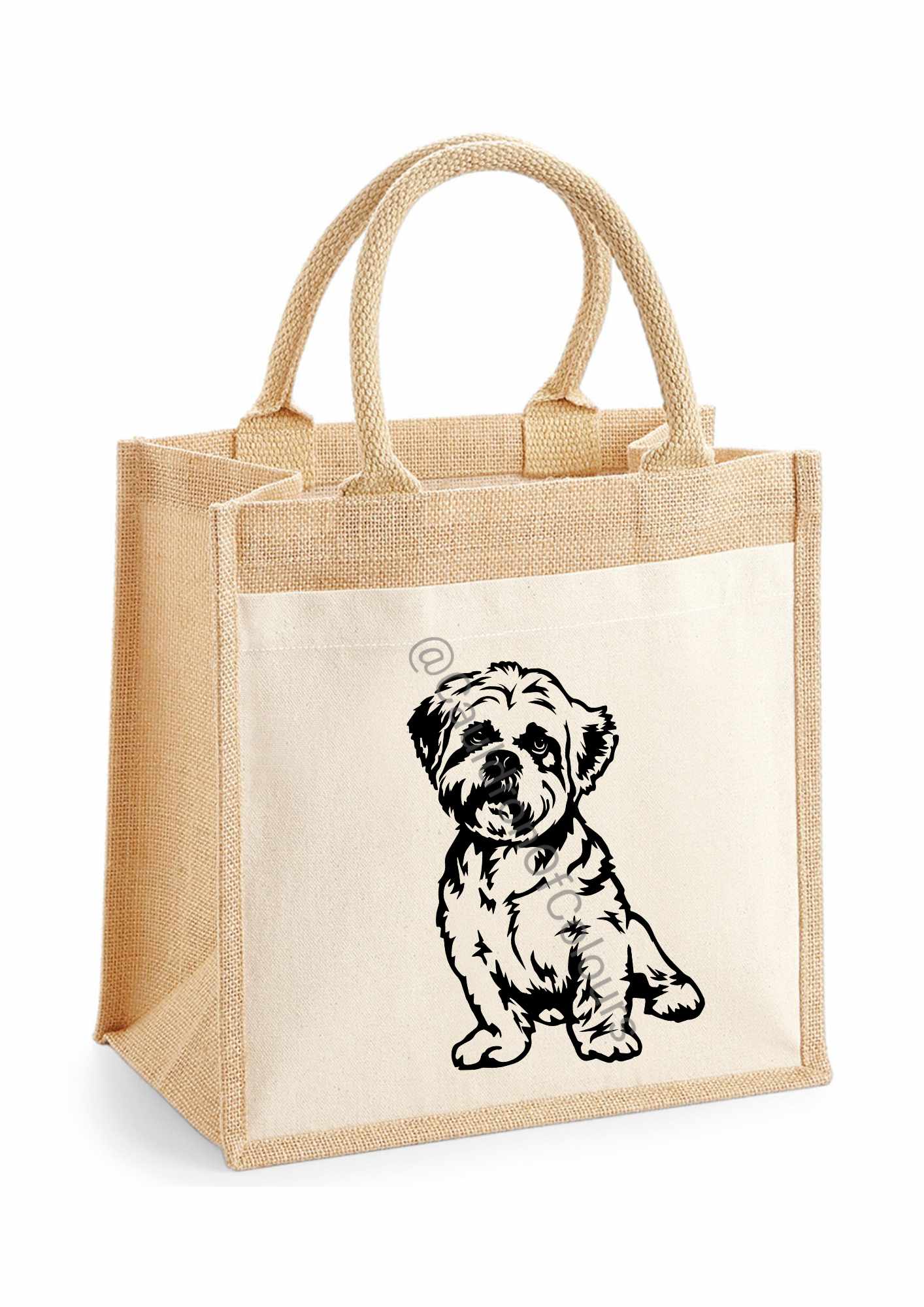 Shih Tzu Jute Tote Bag