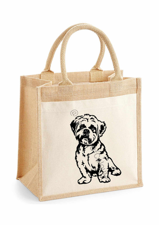 Shih Tzu Jute Tote Bag