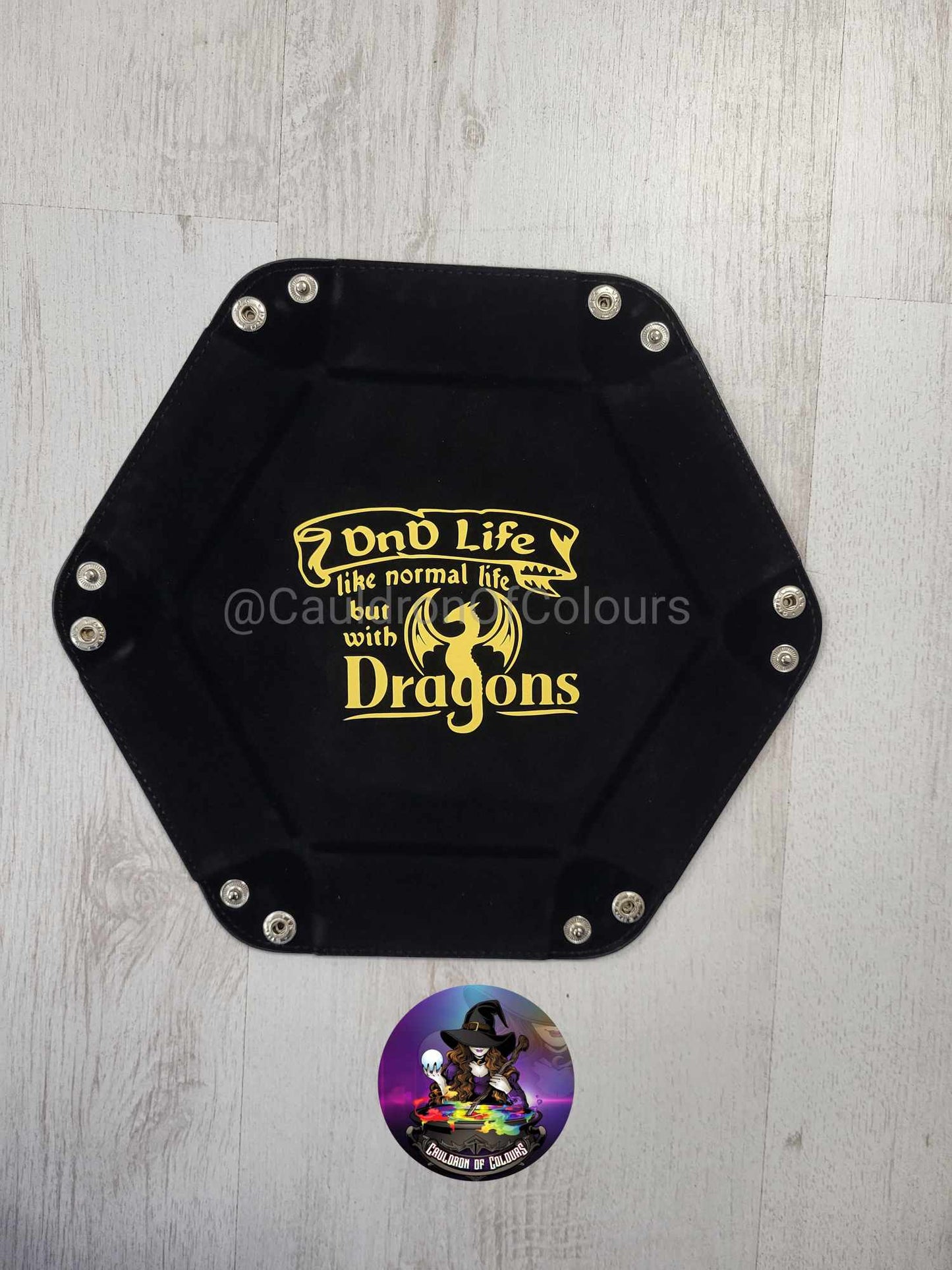 D&D Life, Portable D&D Dice Tray, Lightweight Foldable