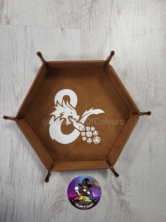 Dragon dice Tray, Portable D&D Dice Tray, Lightweight Foldable