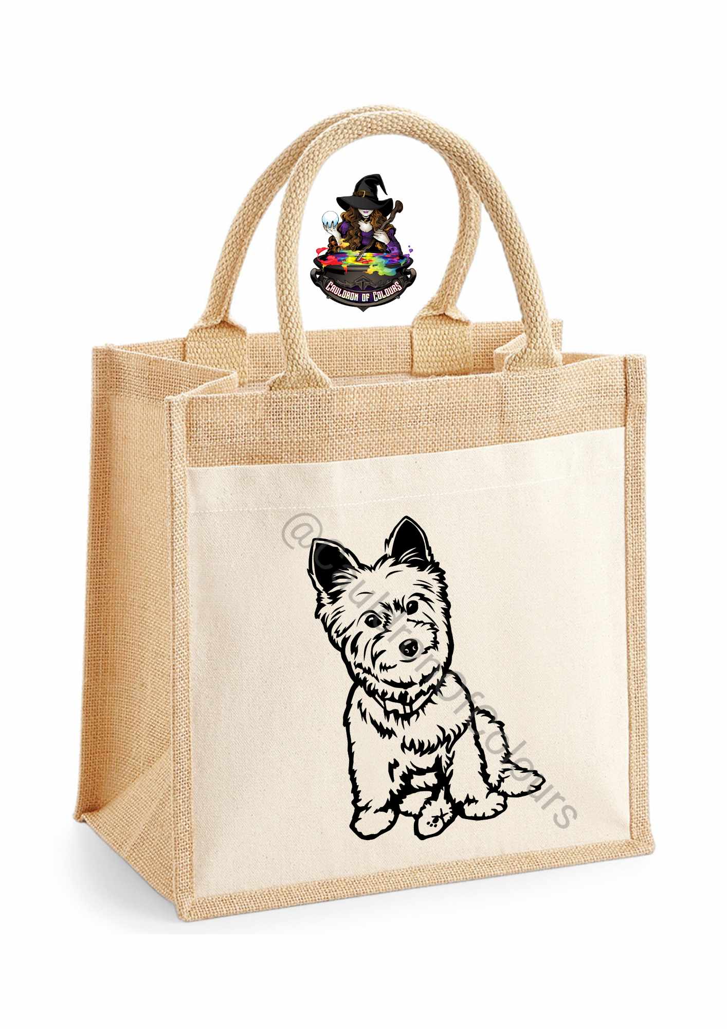 West Highland Terrier Jute Tote Bag