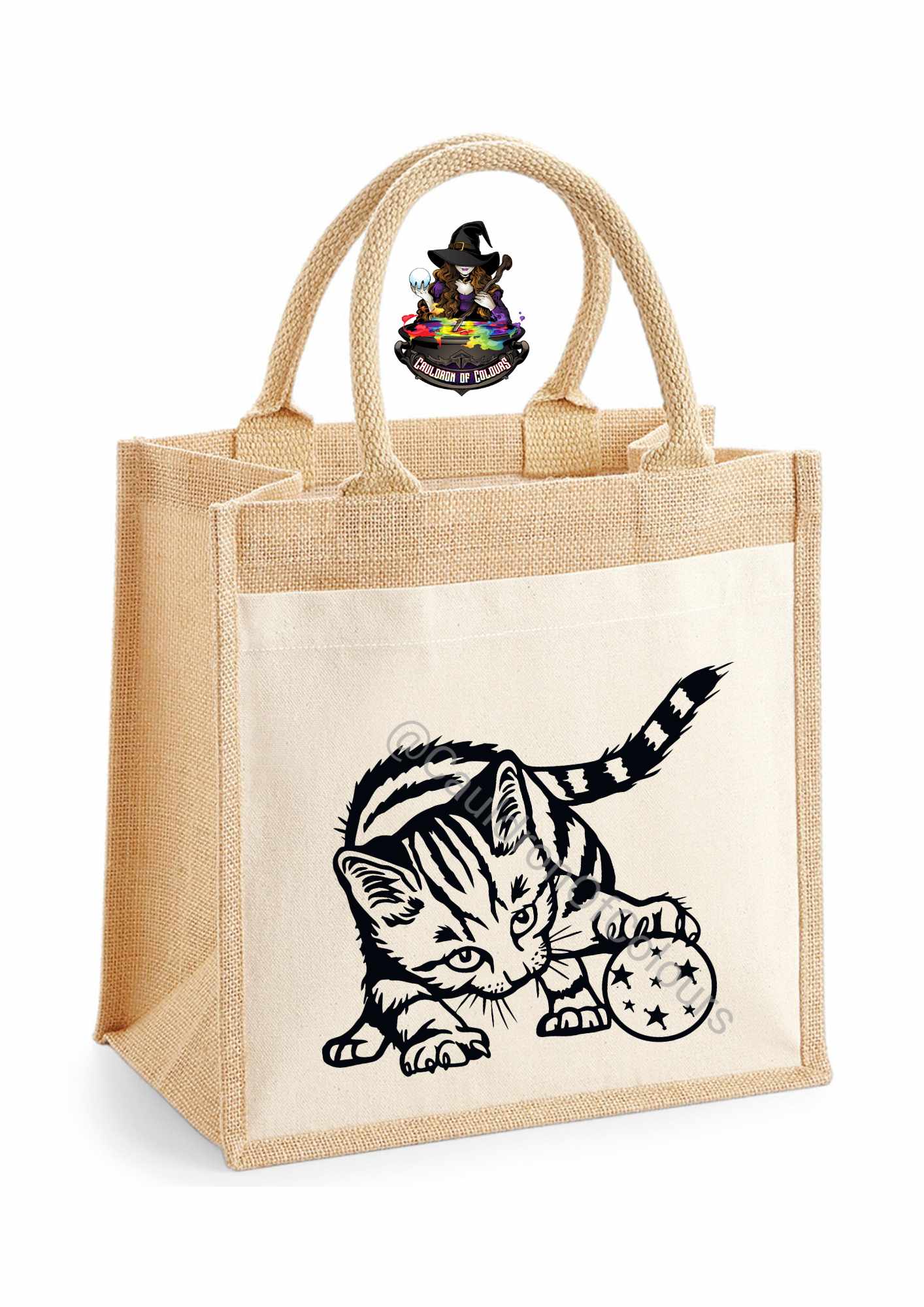 Cat Jute Tote Bag (27 designs to choose from)