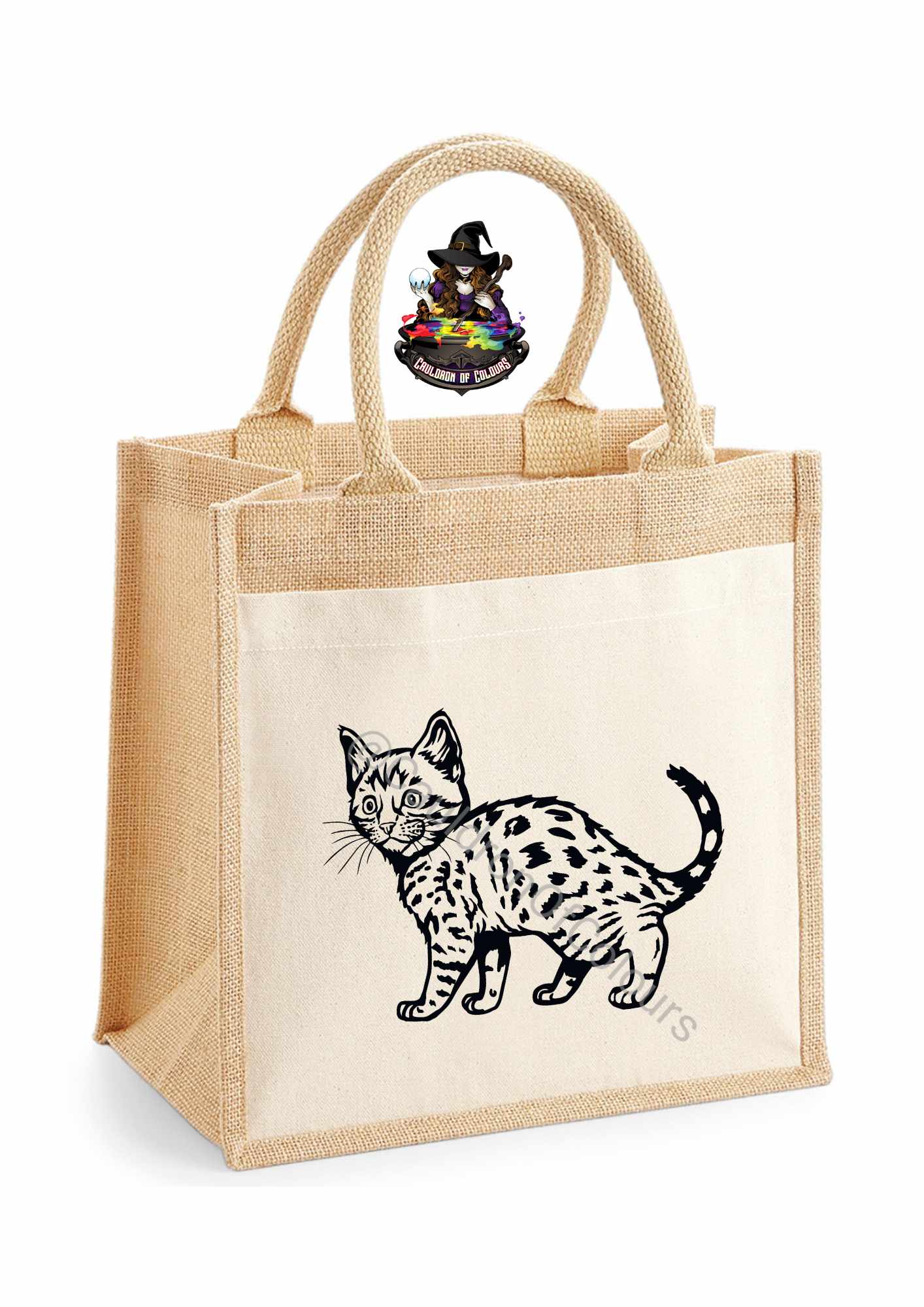 Cat Jute Tote Bag (27 designs to choose from)