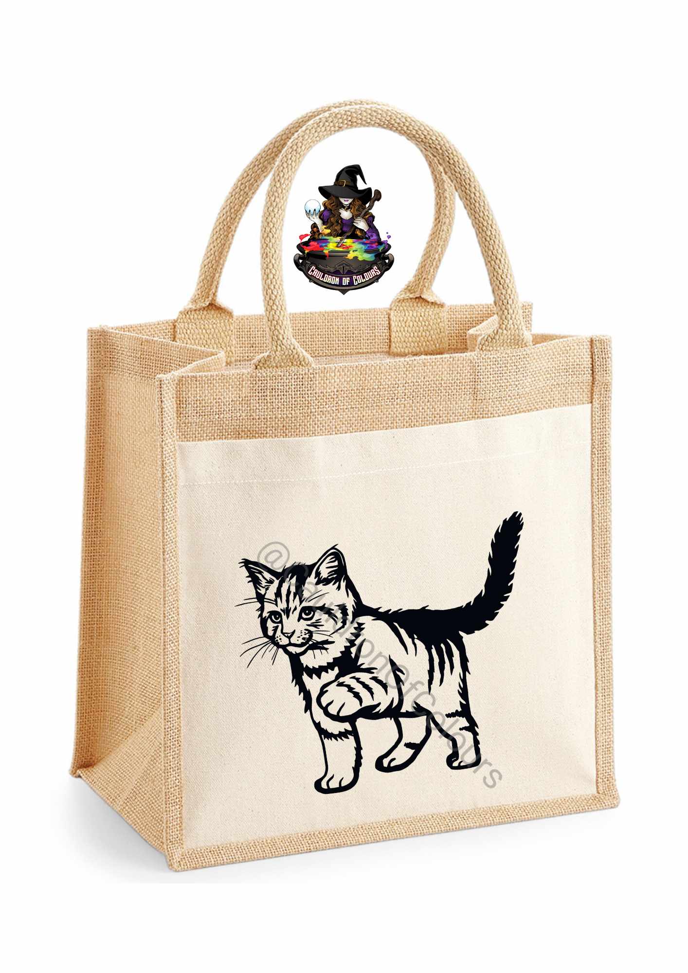 Cat Jute Tote Bag (27 designs to choose from)