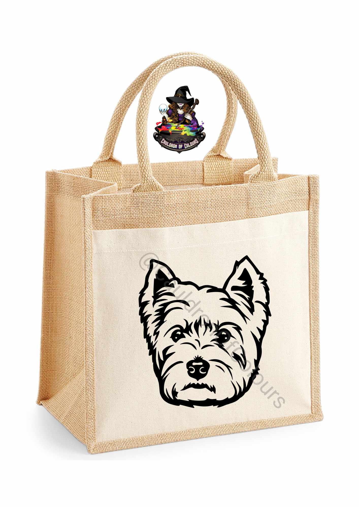 West Highland Terrier Jute Tote Bag