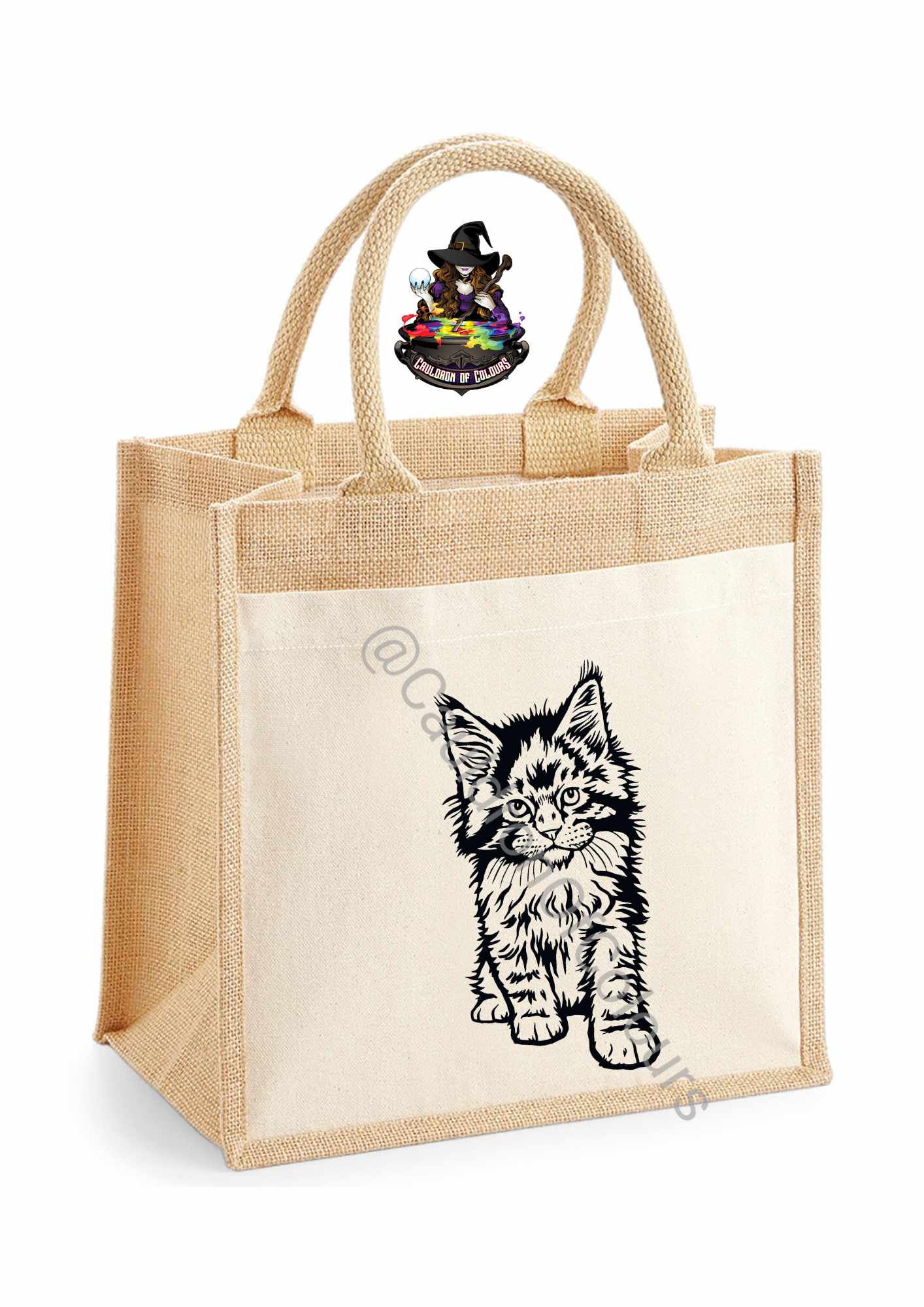 Cat Jute Tote Bag (27 designs to choose from)