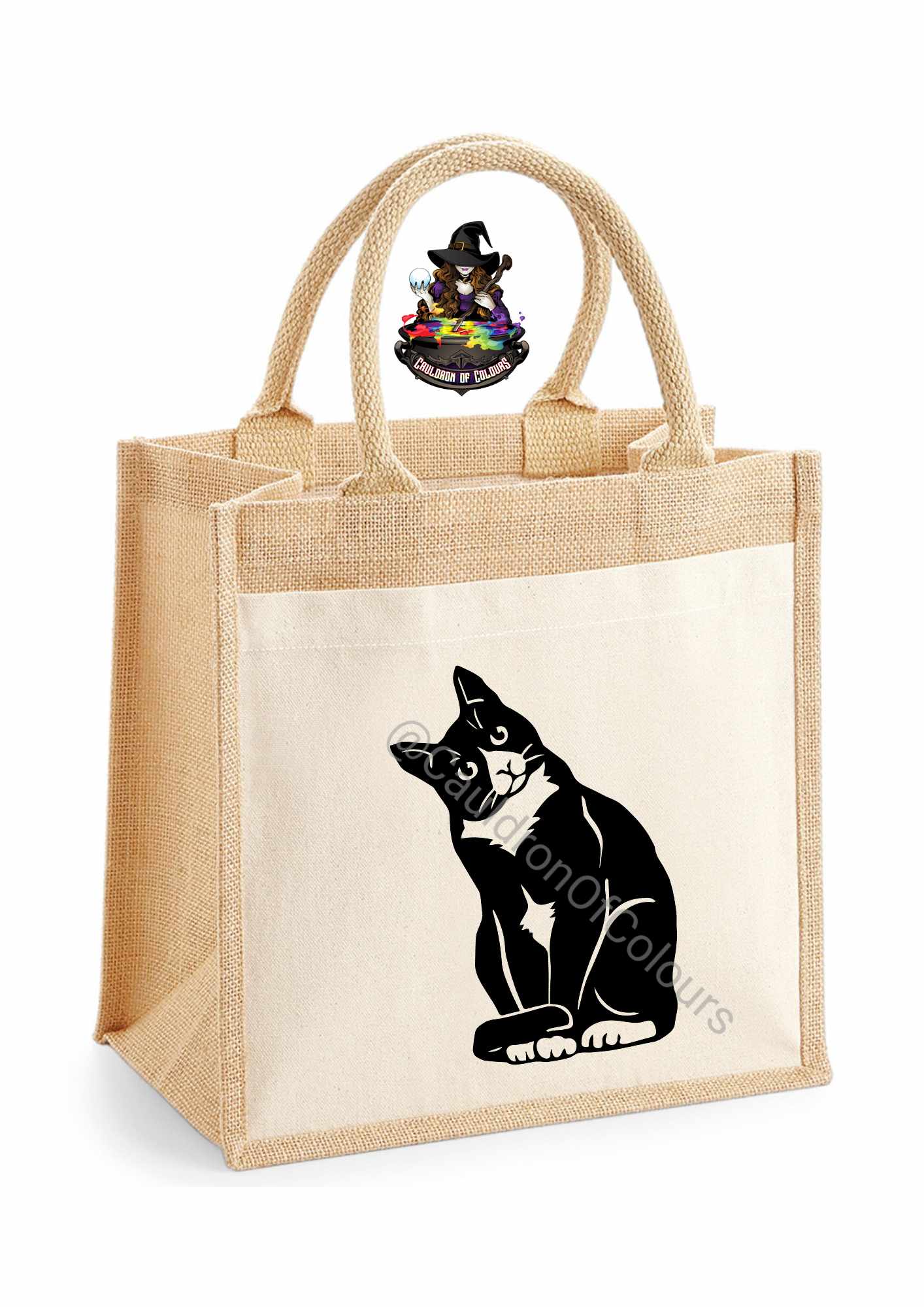 Cat Jute Tote Bag (27 designs to choose from)