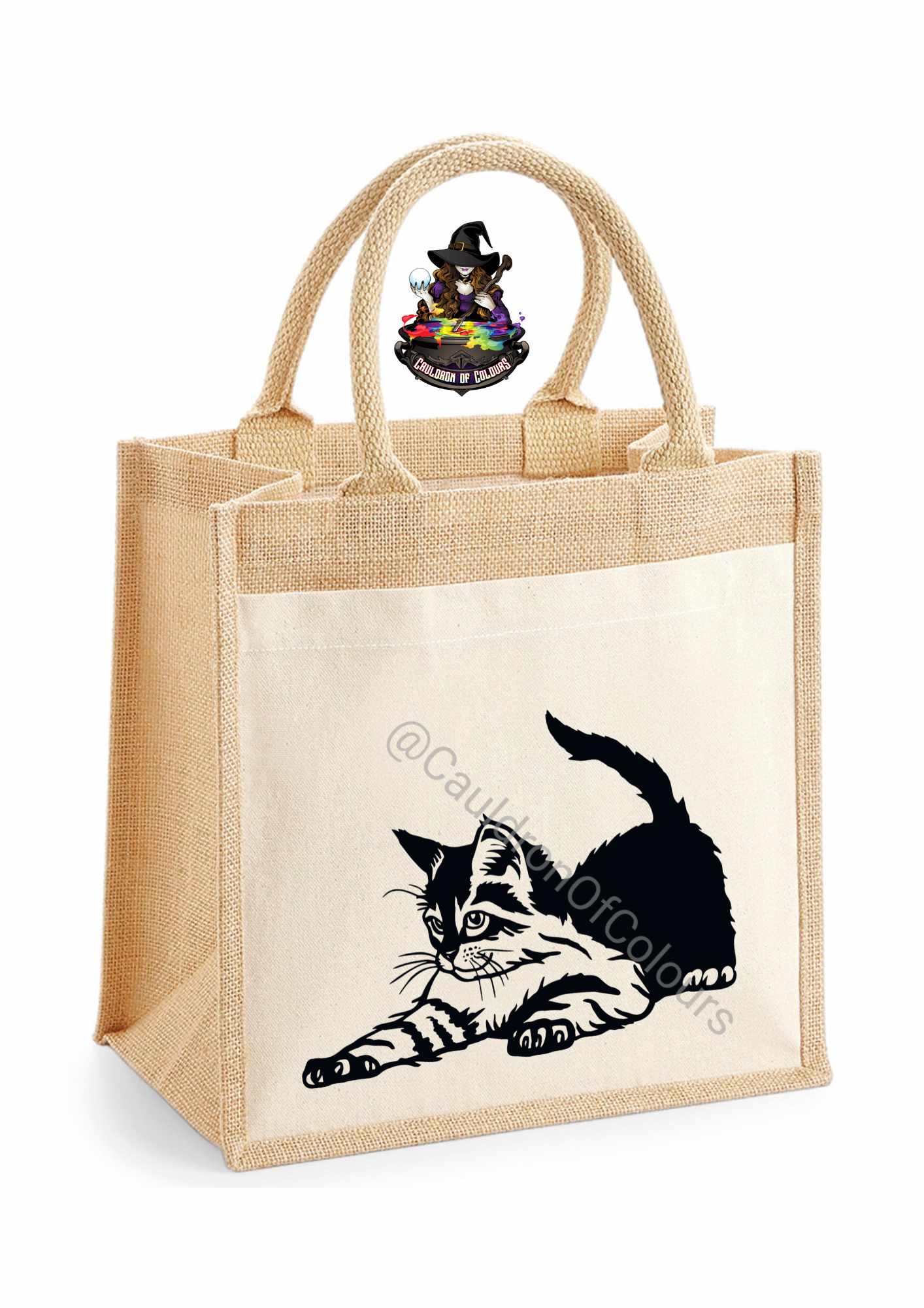 Cat Jute Tote Bag (27 designs to choose from)