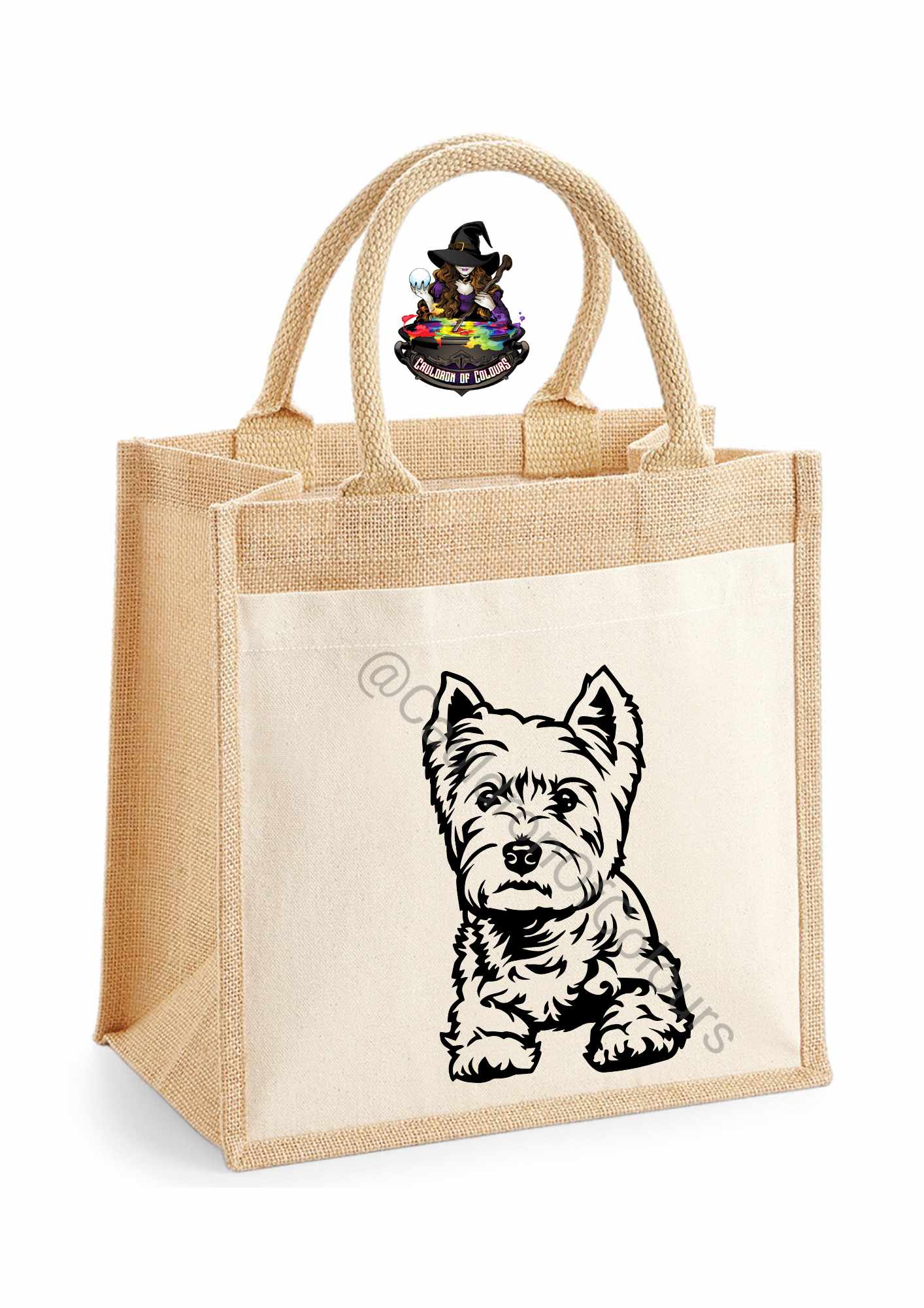 West Highland Terrier Jute Tote Bag