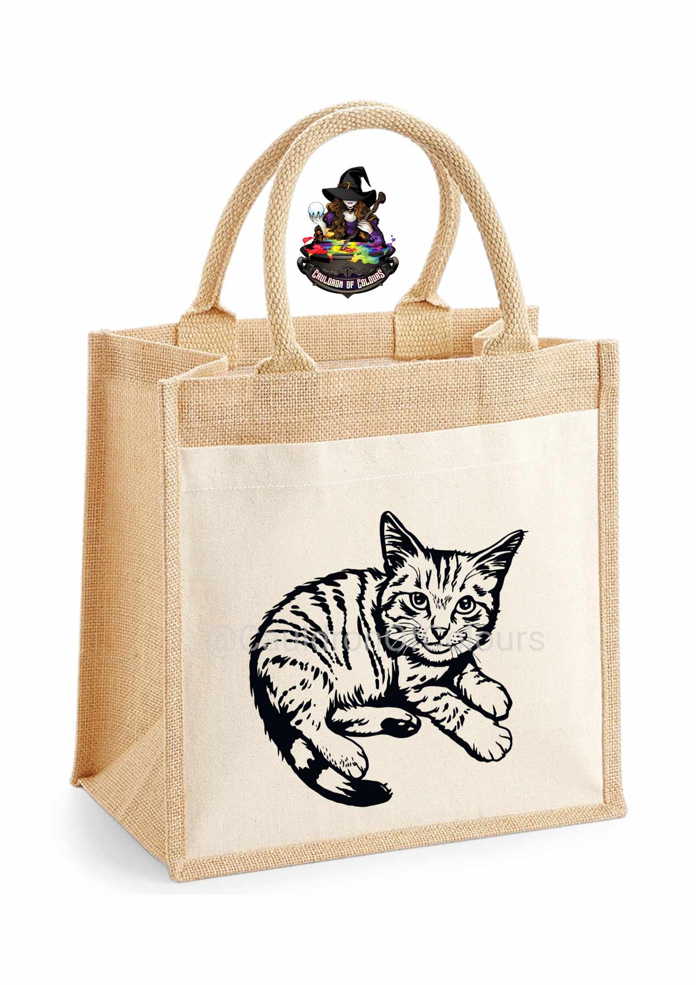 Cat Jute Tote Bag (27 designs to choose from)