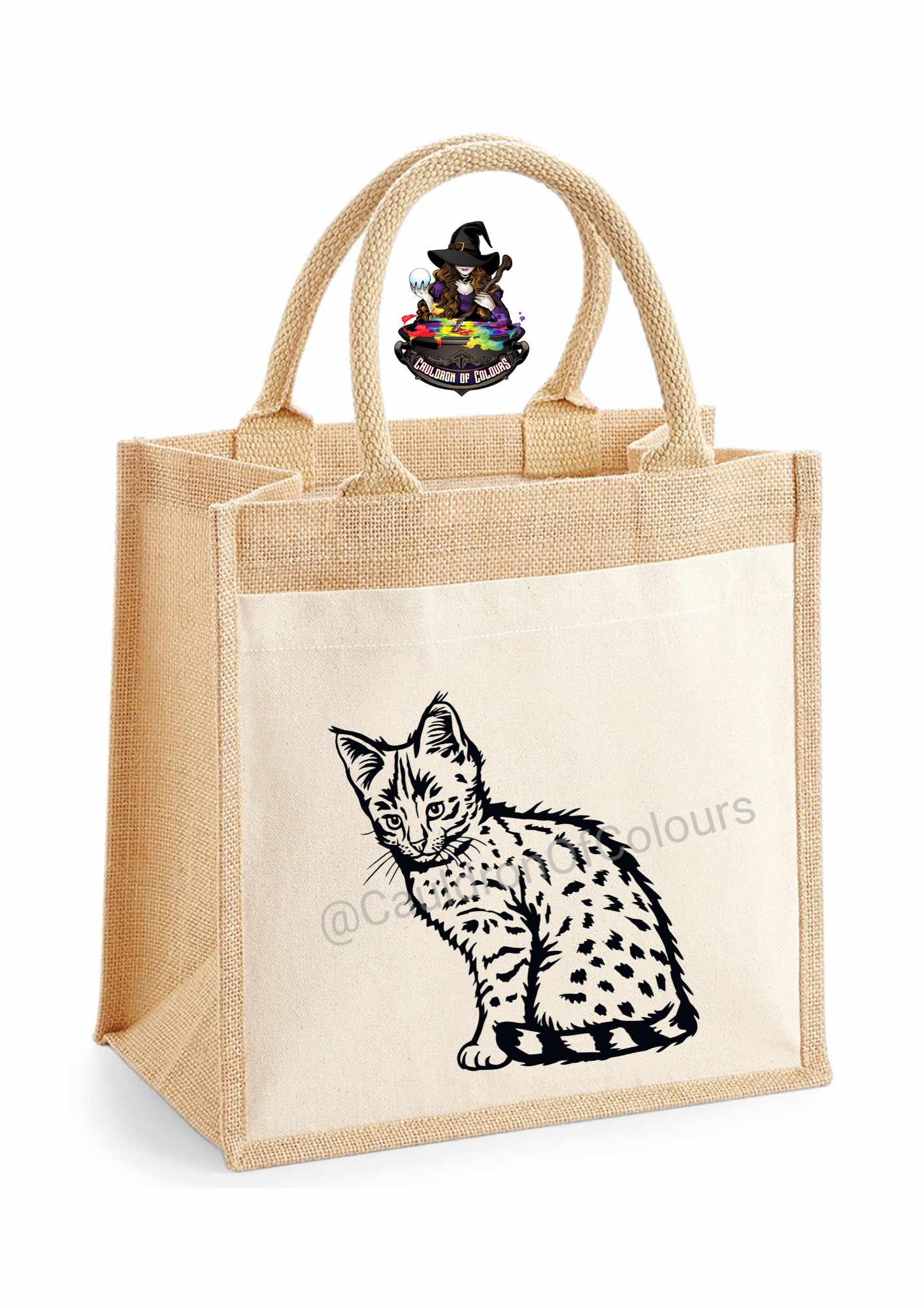 Cat Jute Tote Bag (27 designs to choose from)