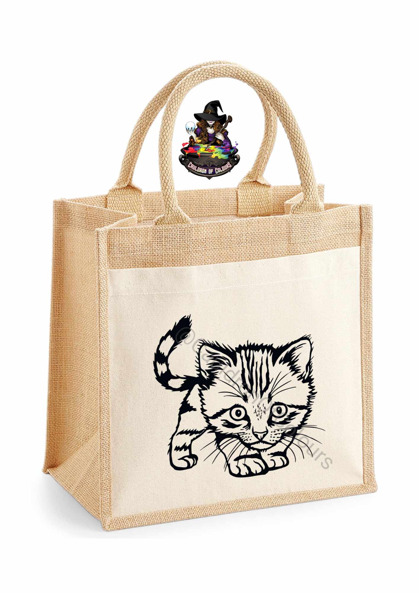 Cat Jute Tote Bag (27 designs to choose from)