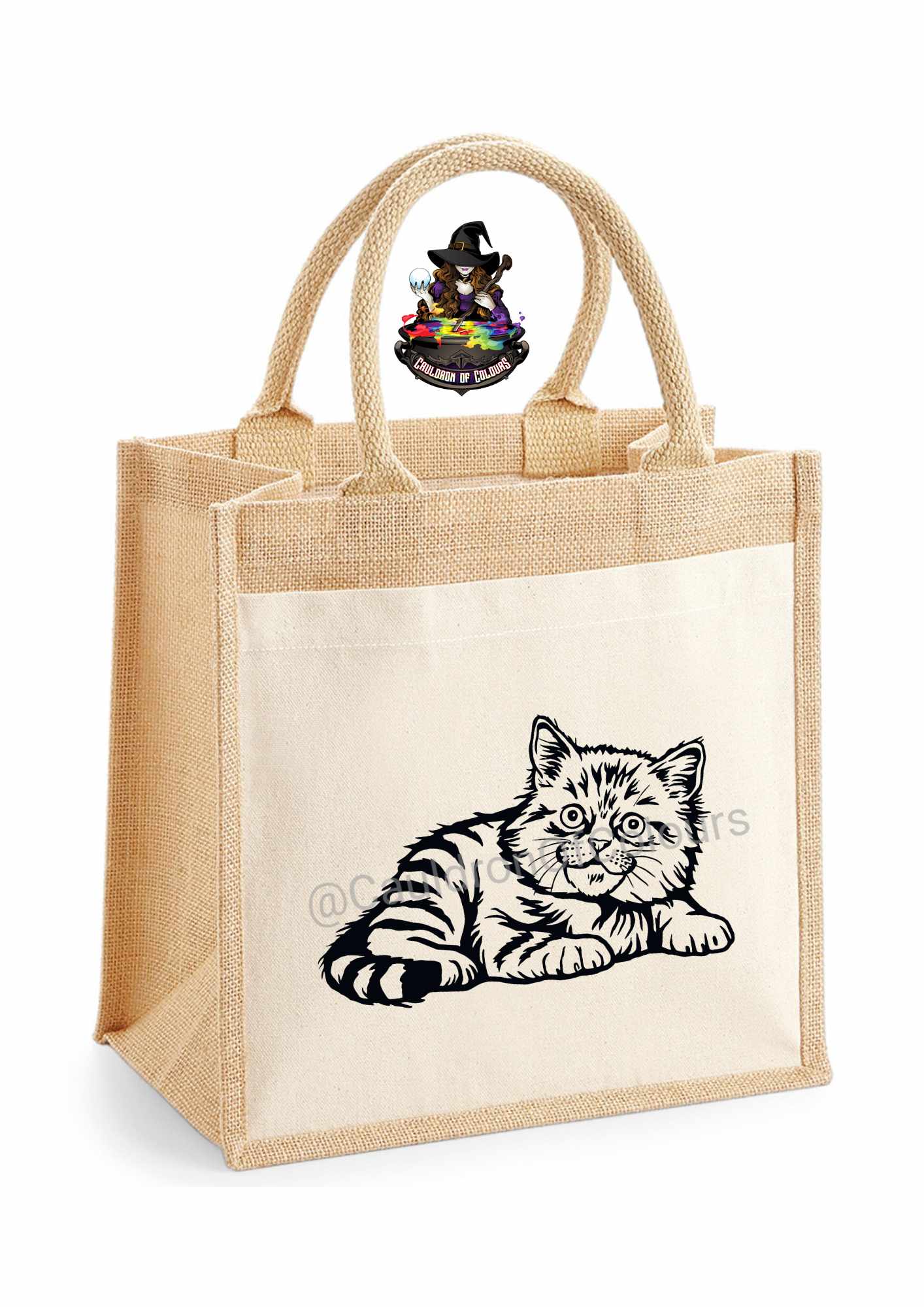 Cat Jute Tote Bag (27 designs to choose from)