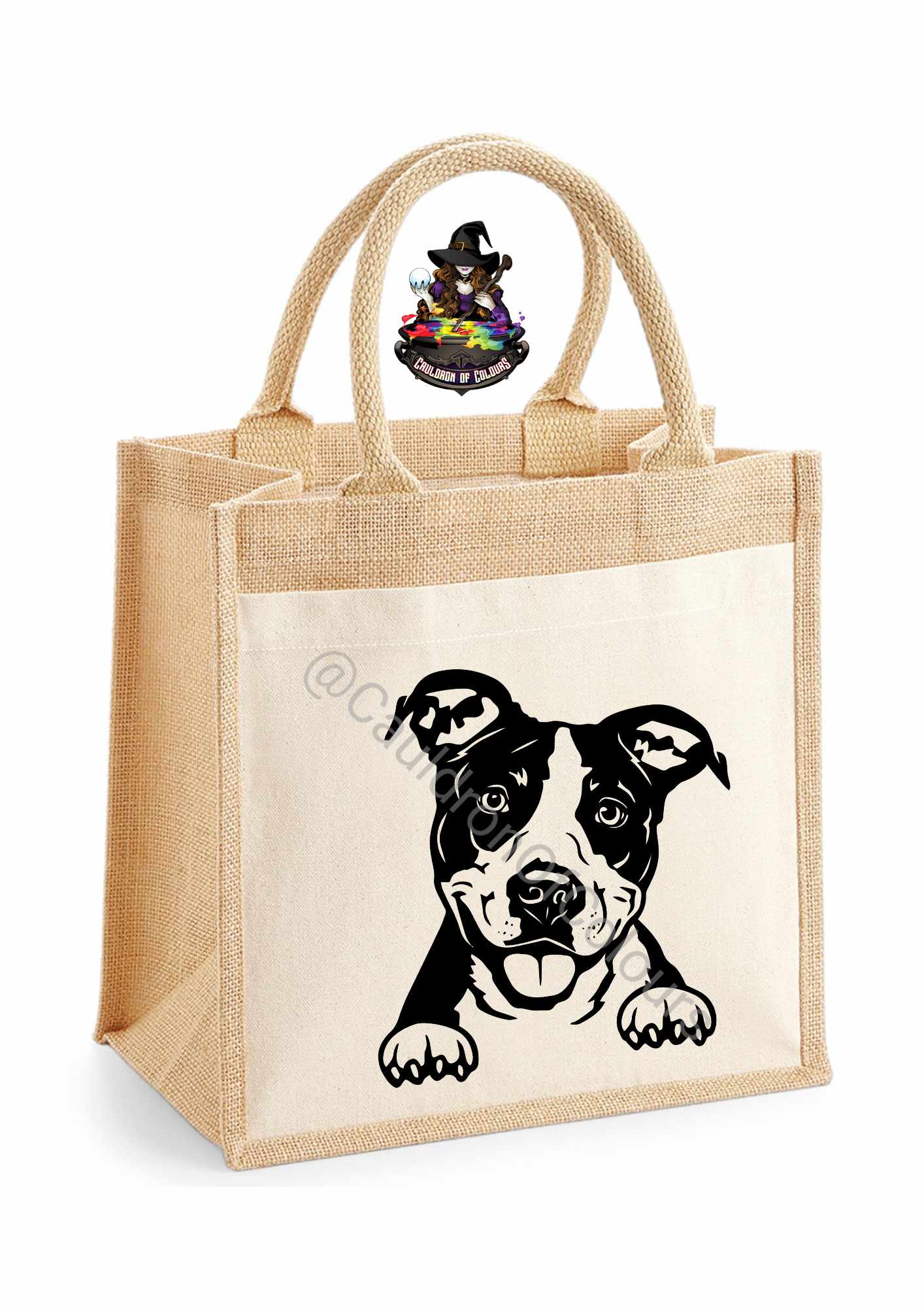 American Staffordshire Terrier Jute Tote Bag