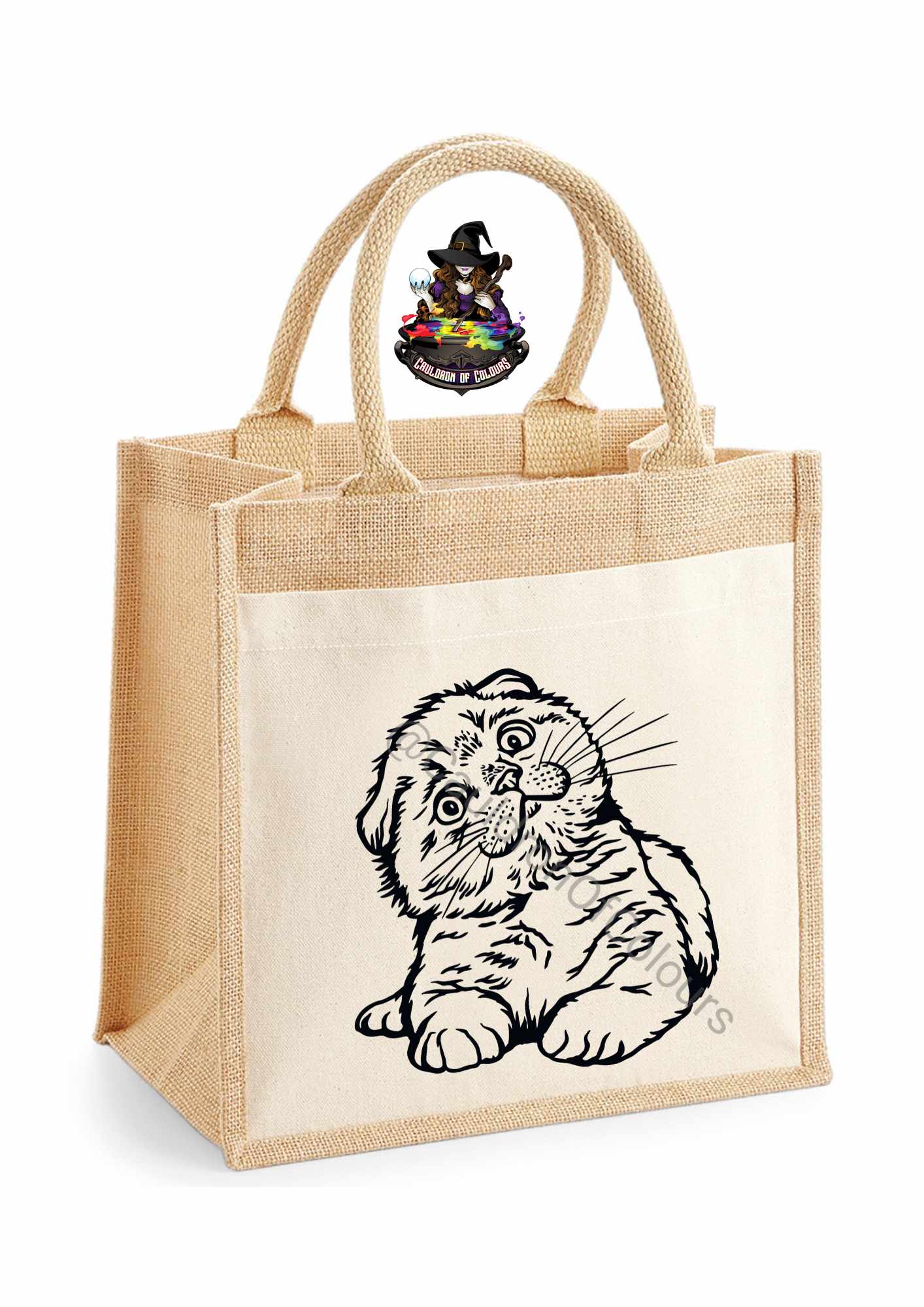 Cat Jute Tote Bag (27 designs to choose from)