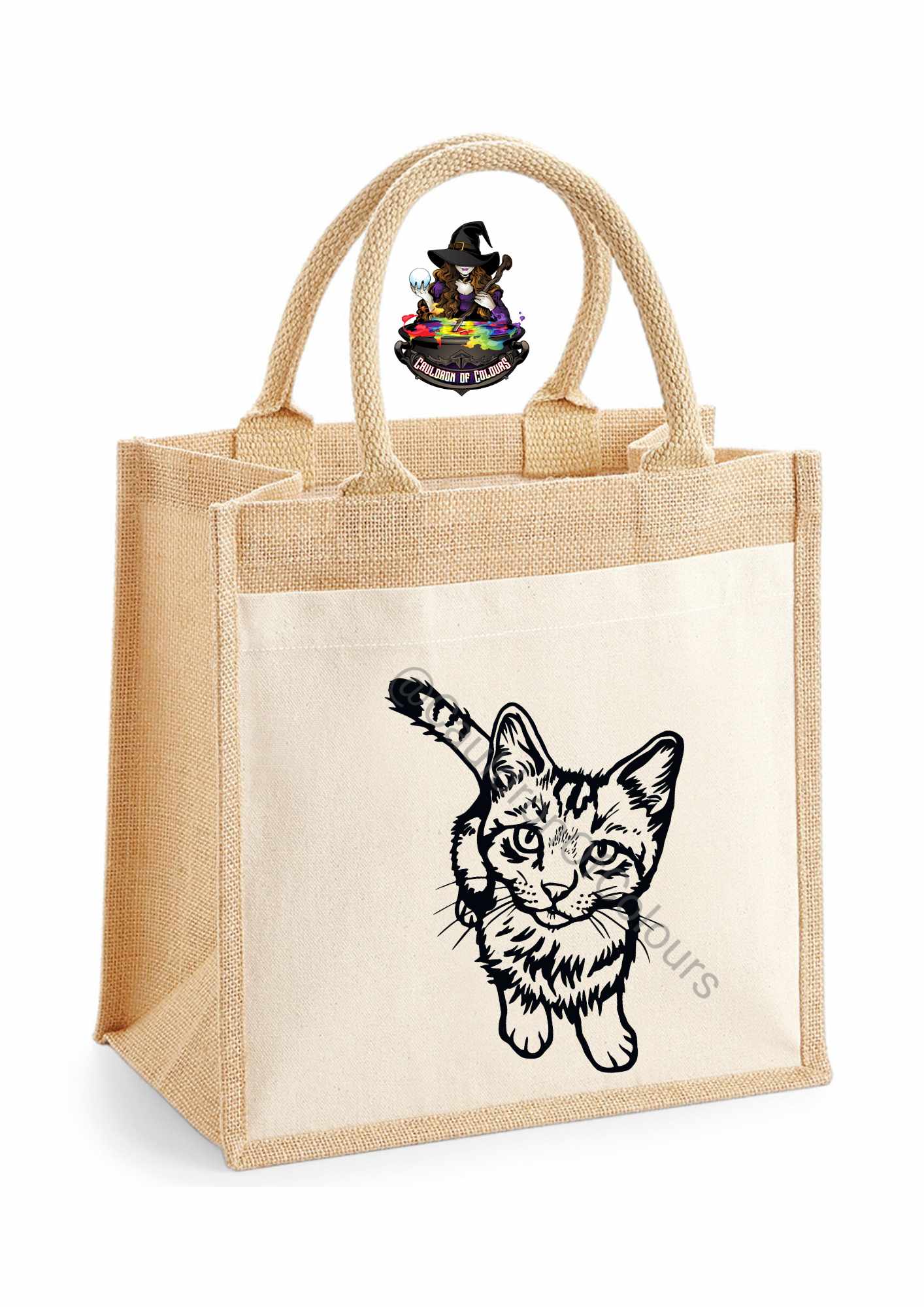 Cat Jute Tote Bag (27 designs to choose from)