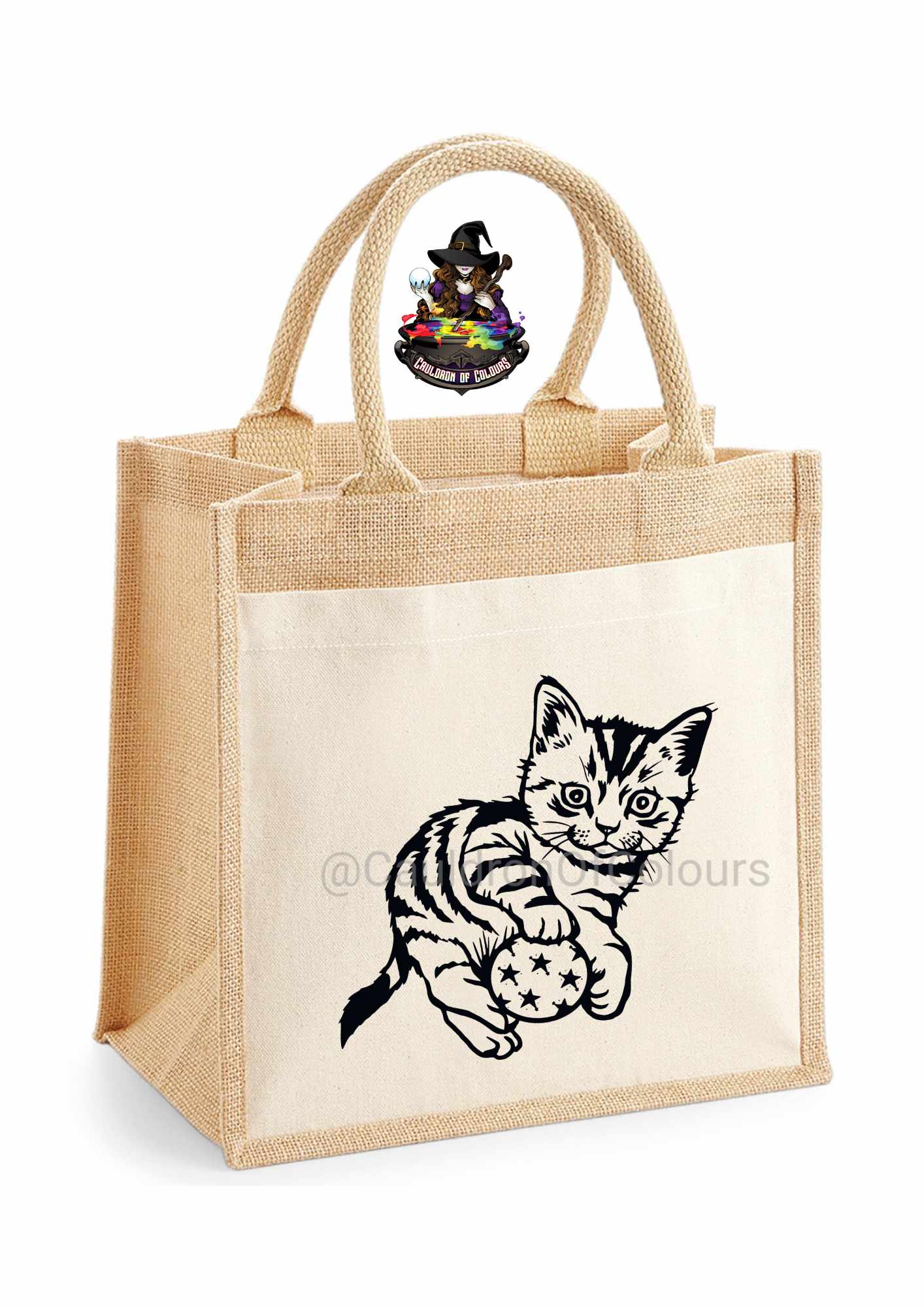 Cat Jute Tote Bag (27 designs to choose from)