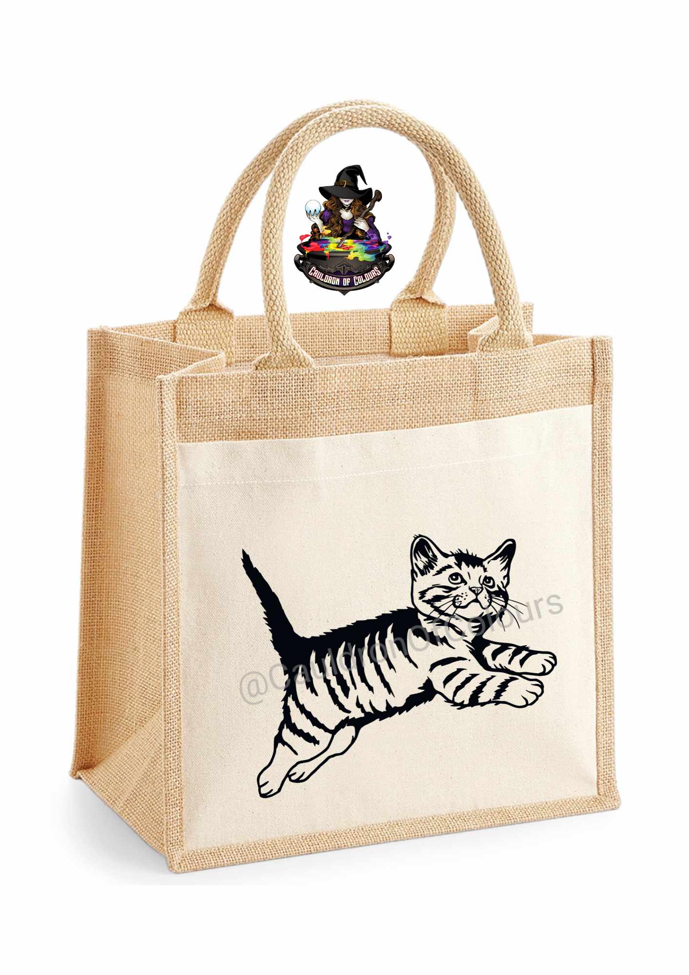 Cat Jute Tote Bag (27 designs to choose from)