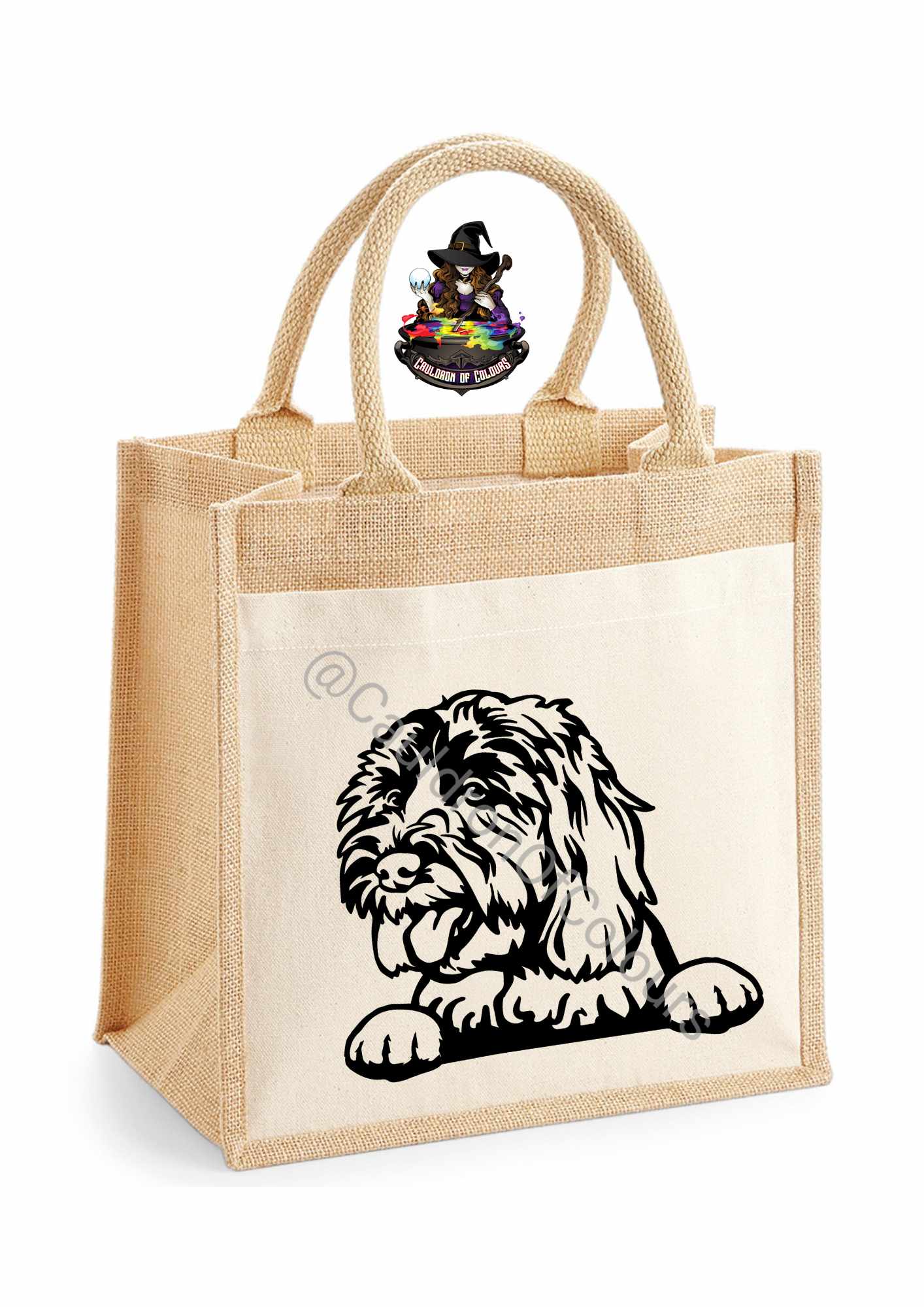 Cockerpoo Jute Tote Bag