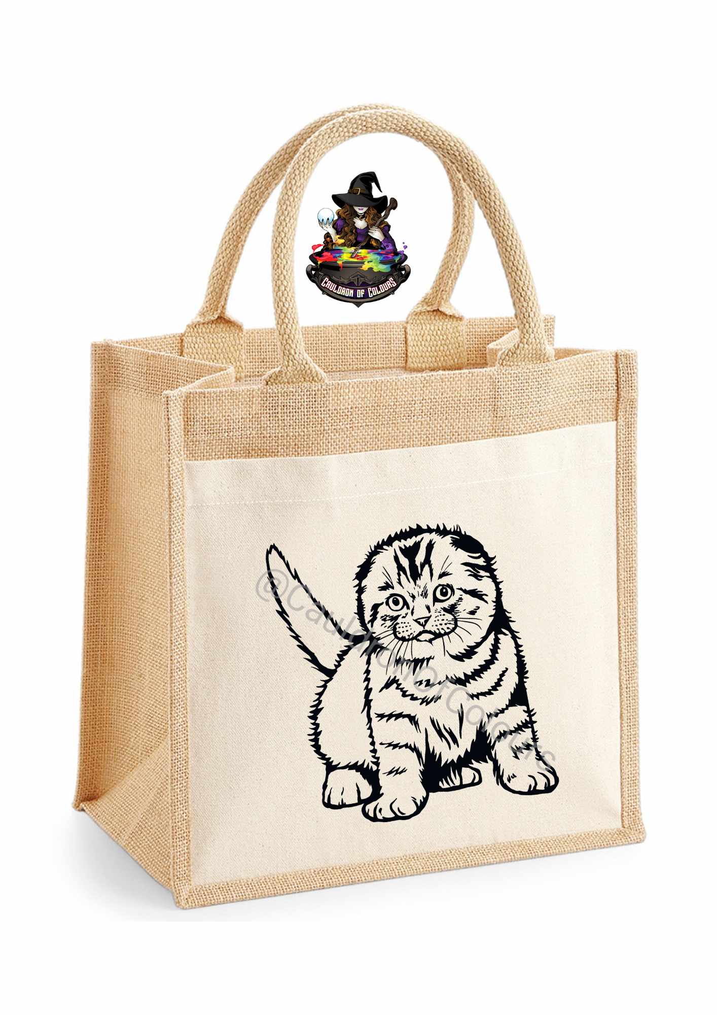 Cat Jute Tote Bag (27 designs to choose from)