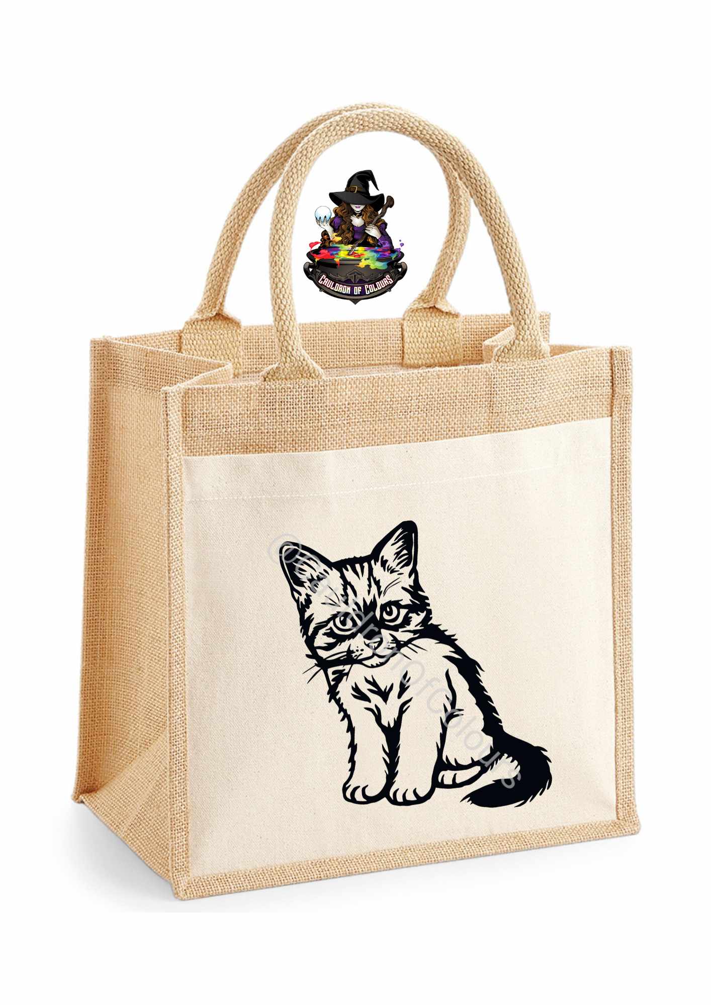 Cat Jute Tote Bag (27 designs to choose from)