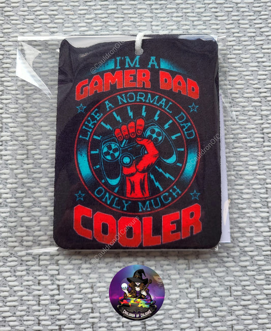 Gamer Dad Air Freshener, unscented (double-sided)