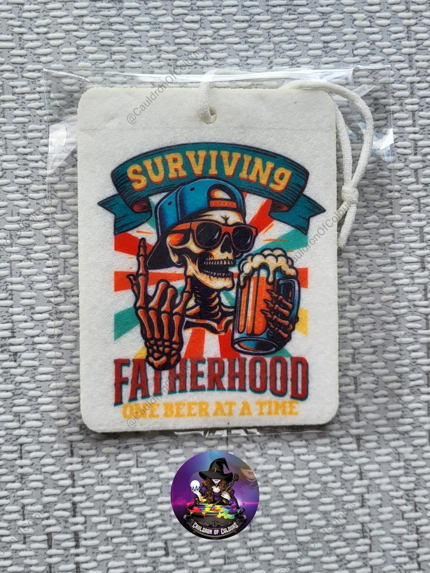 Surviving Fatherhood Air Freshener, unscented (double-sided)