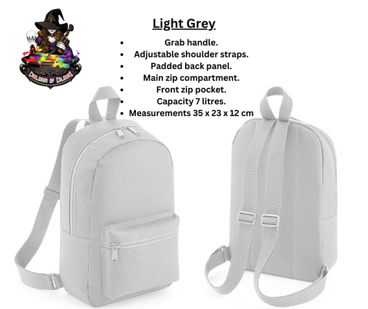 Light Grey 7 Litre Backpack (with decal)